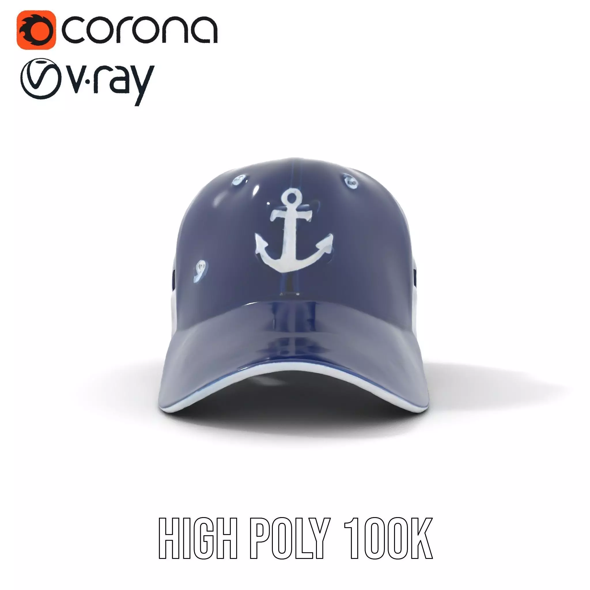 Nautical Anchor Cap model pack Low-poly 3D model_15