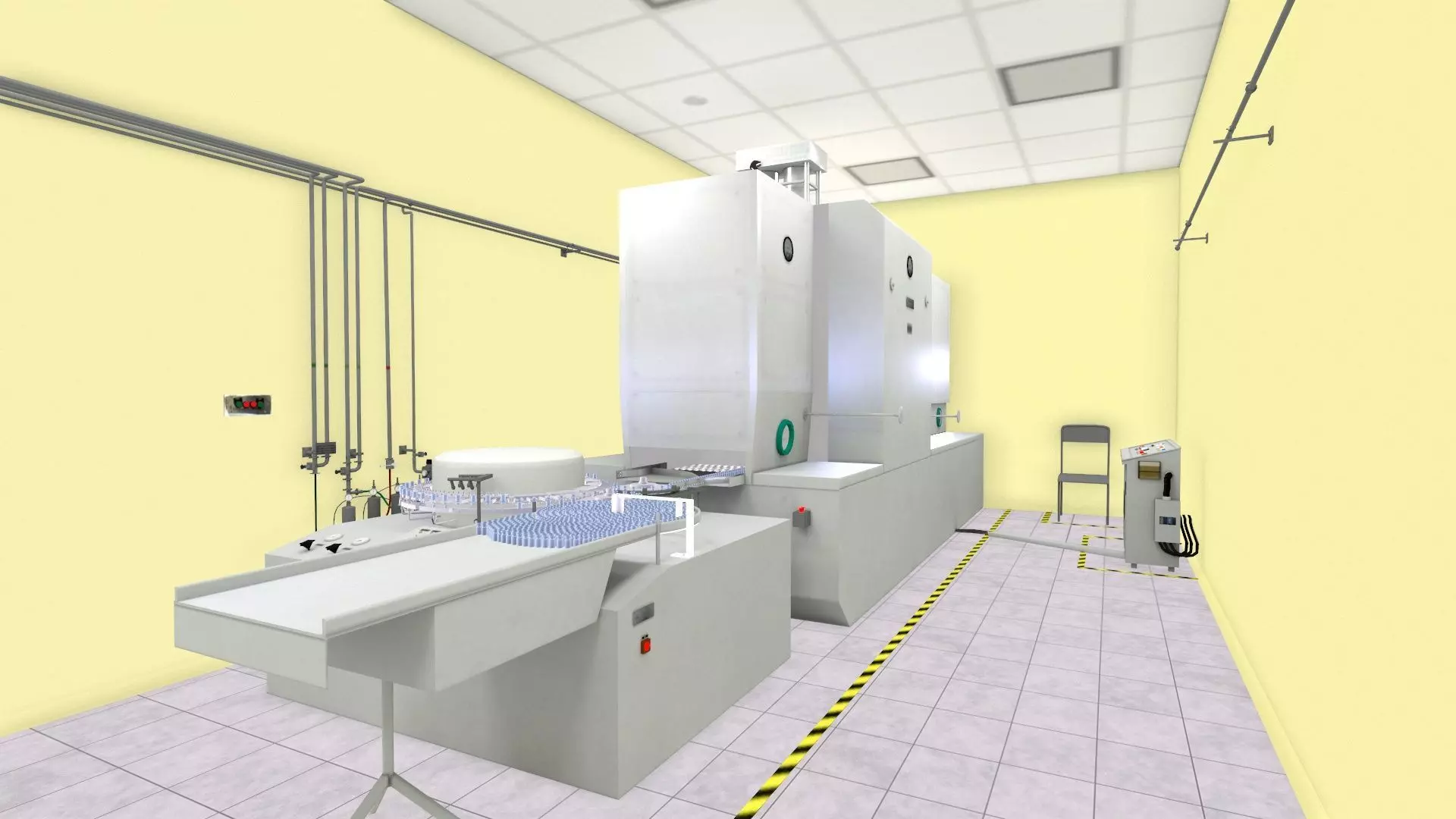 Pharma Sterile Tunnel Low-poly 3D model_13