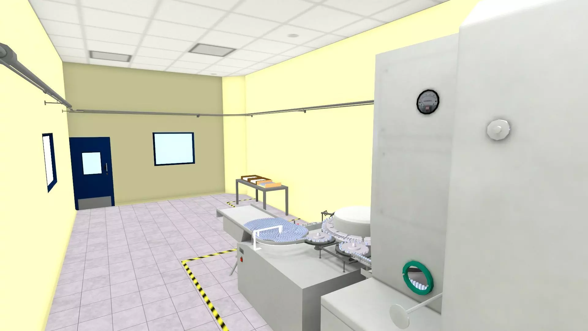 Pharma Sterile Tunnel Low-poly 3D model_11