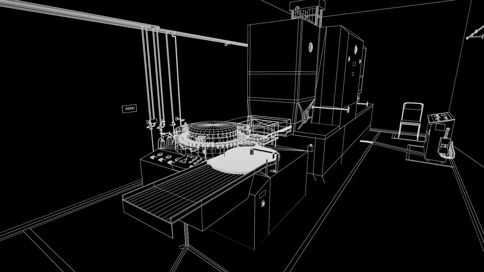 Pharma Sterile Tunnel Low-poly 3D model_17
