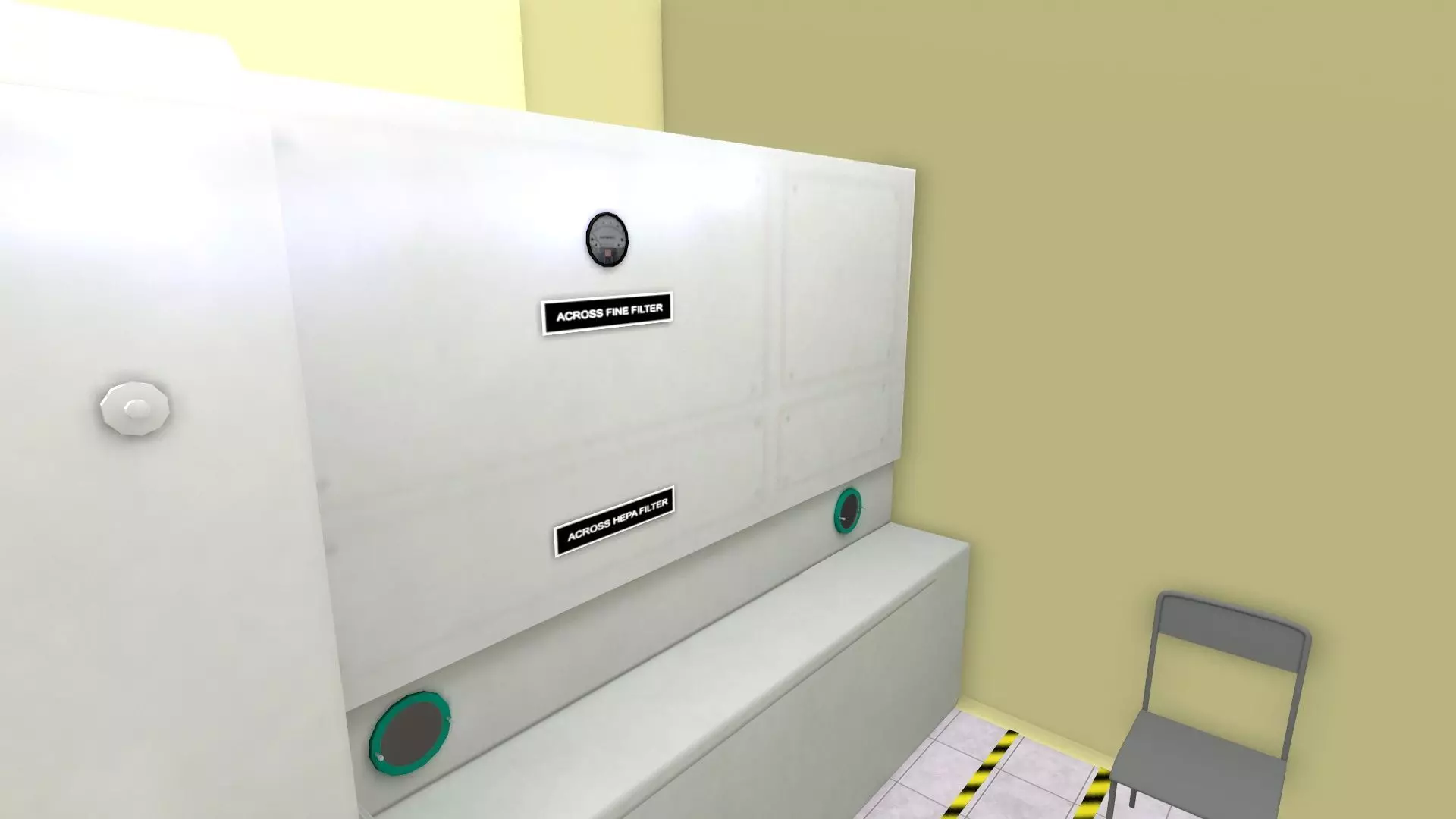 Pharma Sterile Tunnel Low-poly 3D model_9