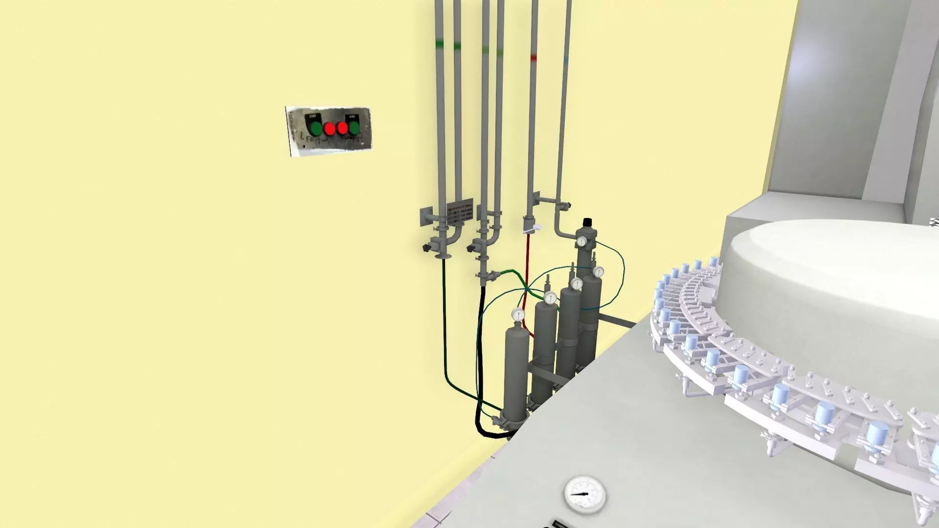 Pharma Sterile Tunnel Low-poly 3D model_5