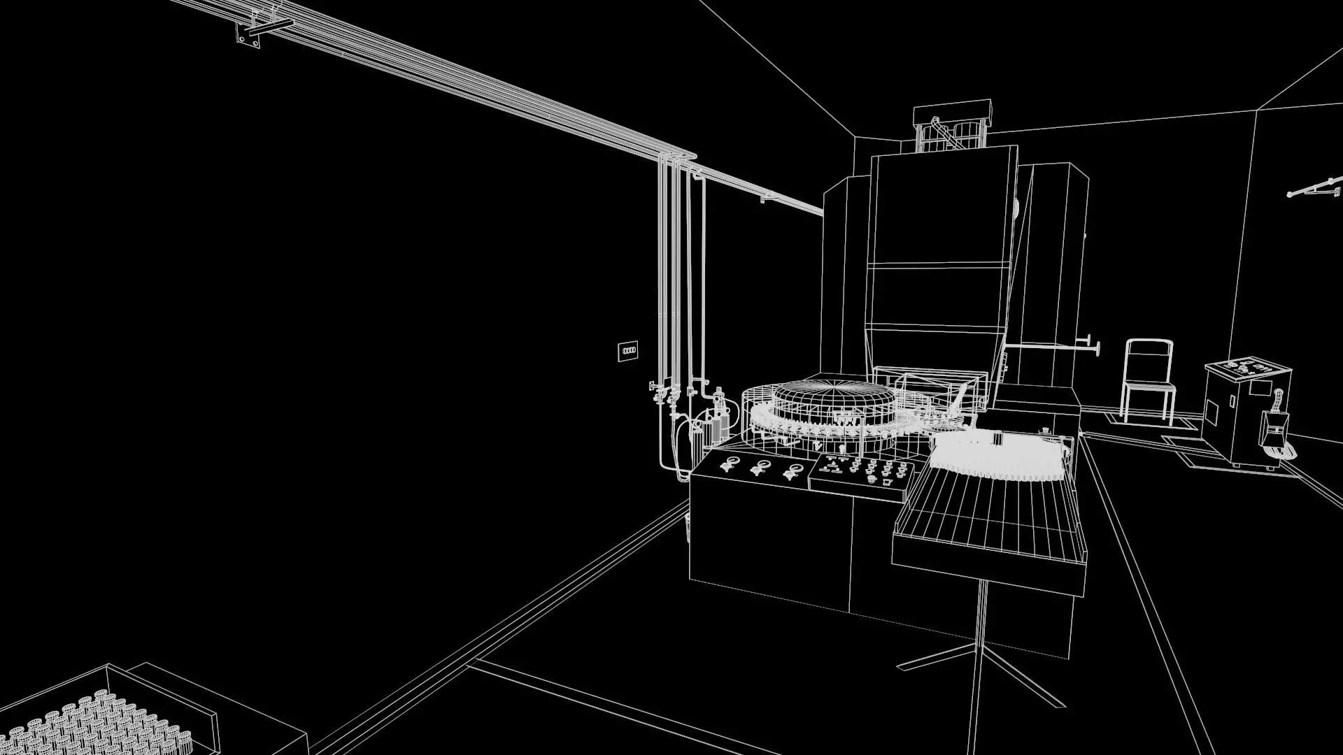 Pharma Sterile Tunnel Low-poly 3D model_15