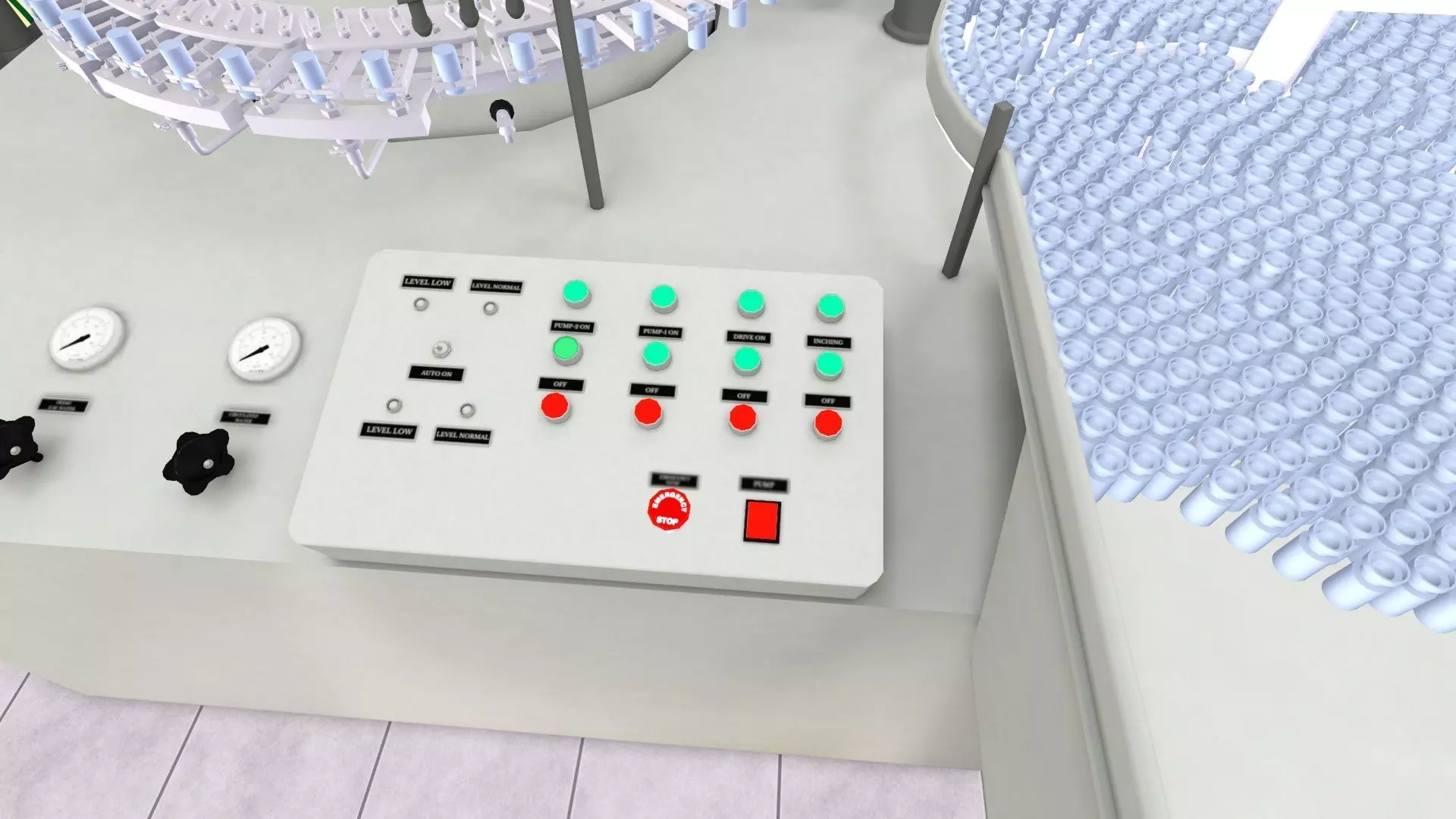 Pharma Sterile Tunnel Low-poly 3D model_4