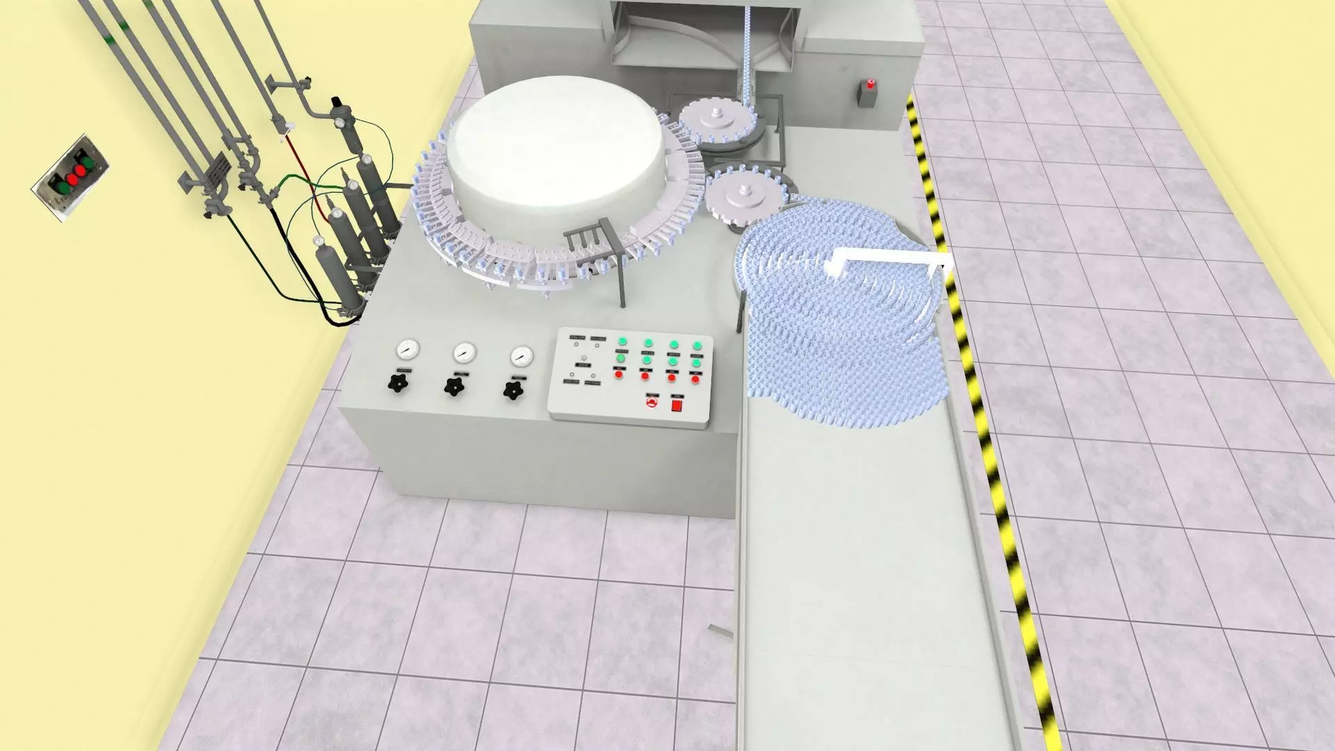 Pharma Sterile Tunnel Low-poly 3D model_3