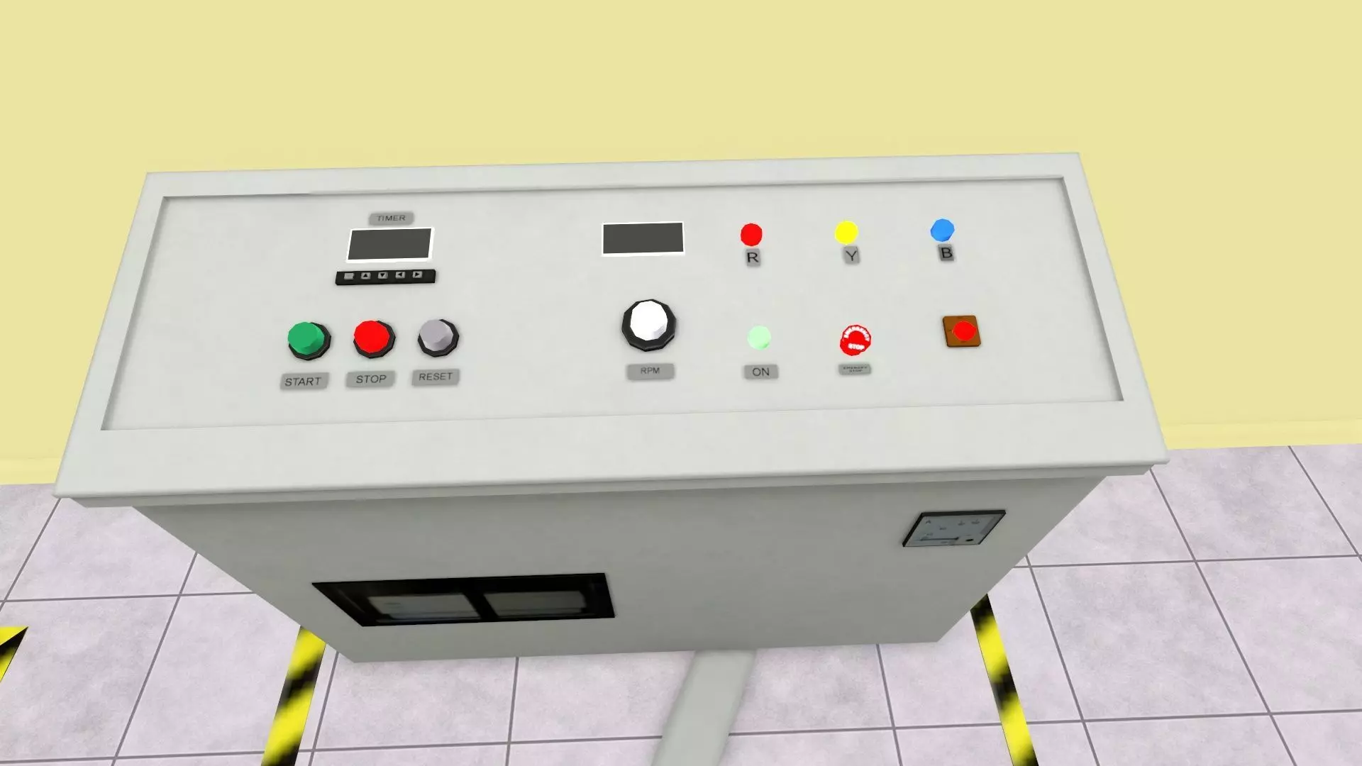 Pharma Sterile Tunnel Low-poly 3D model_8