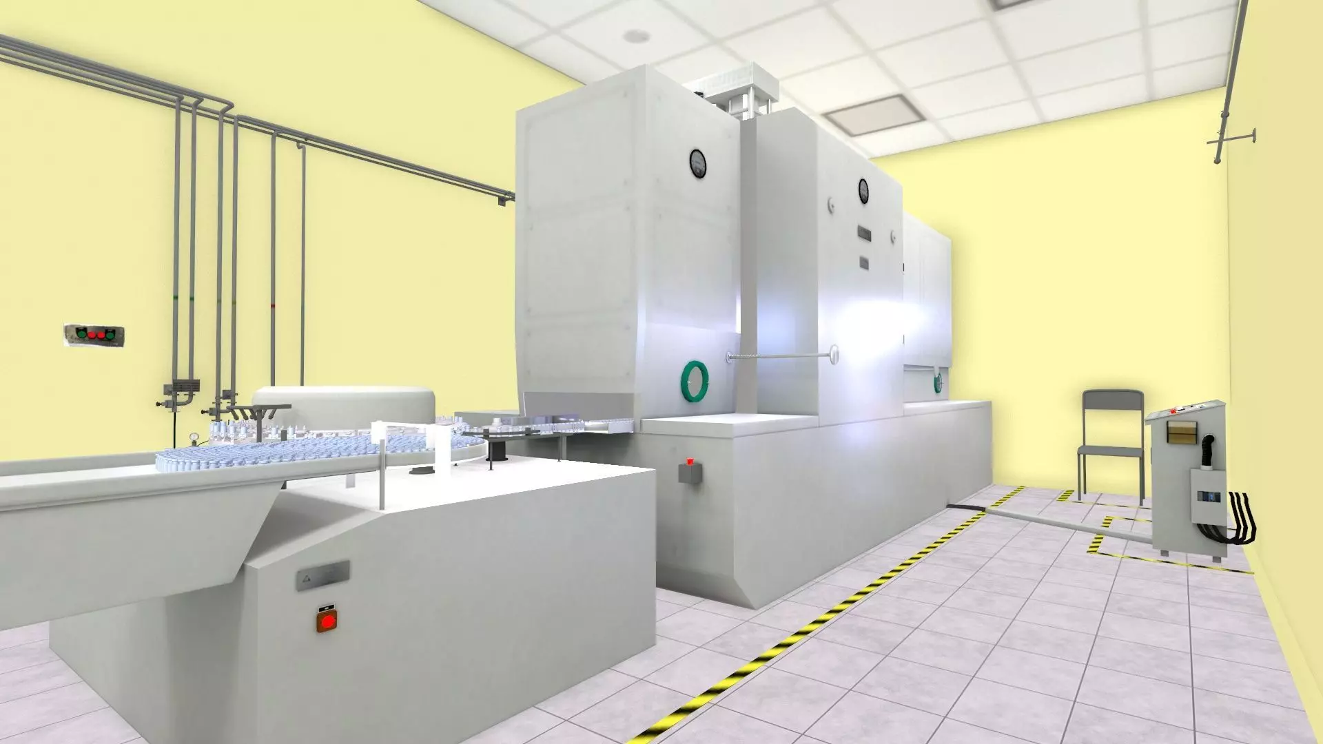 Pharma Sterile Tunnel Low-poly 3D model_6