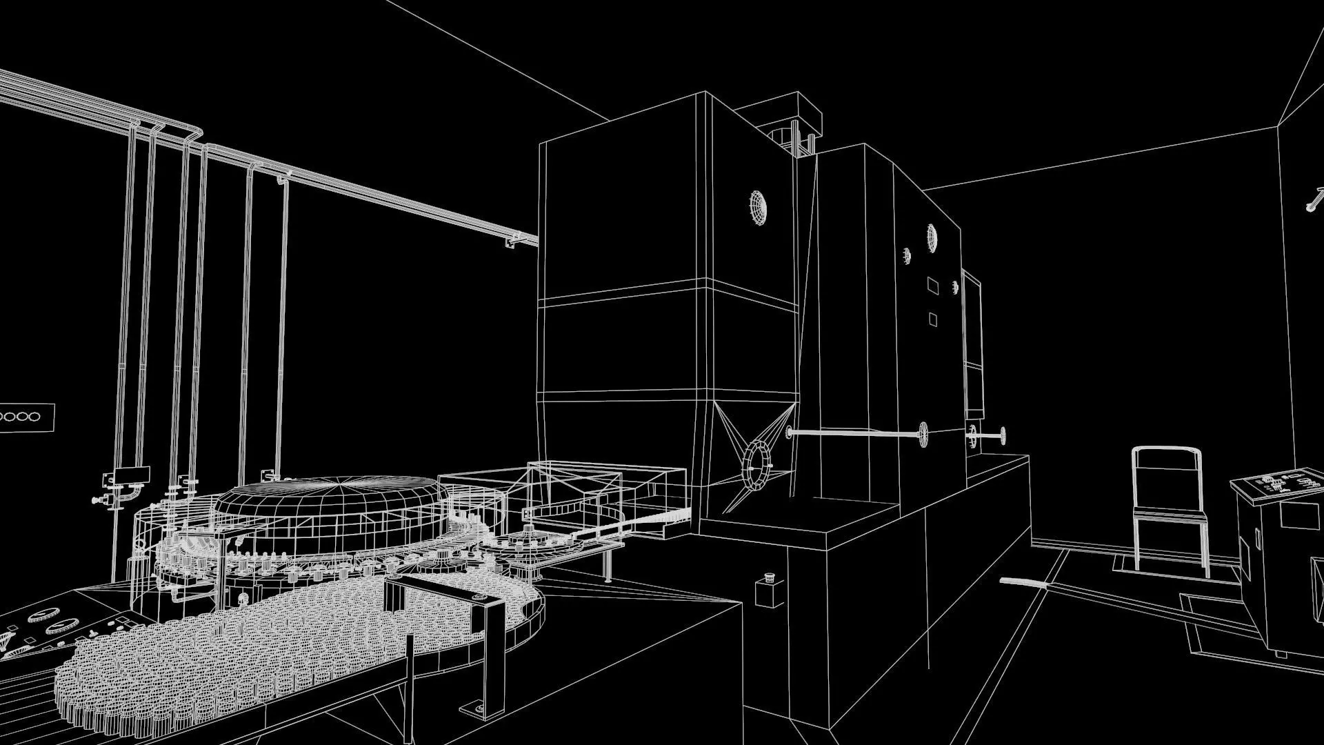Pharma Sterile Tunnel Low-poly 3D model_19