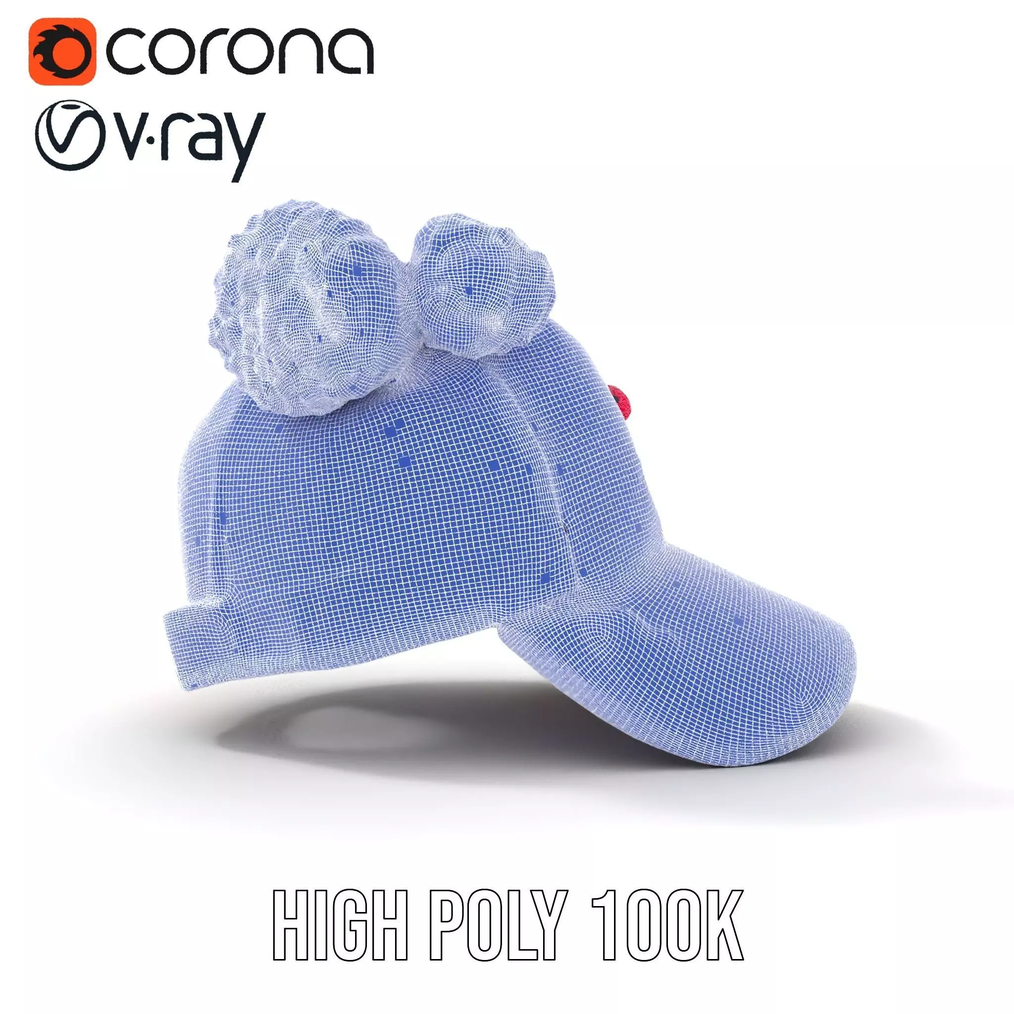 Patchwork Cap model pack Low-poly 3D model_33