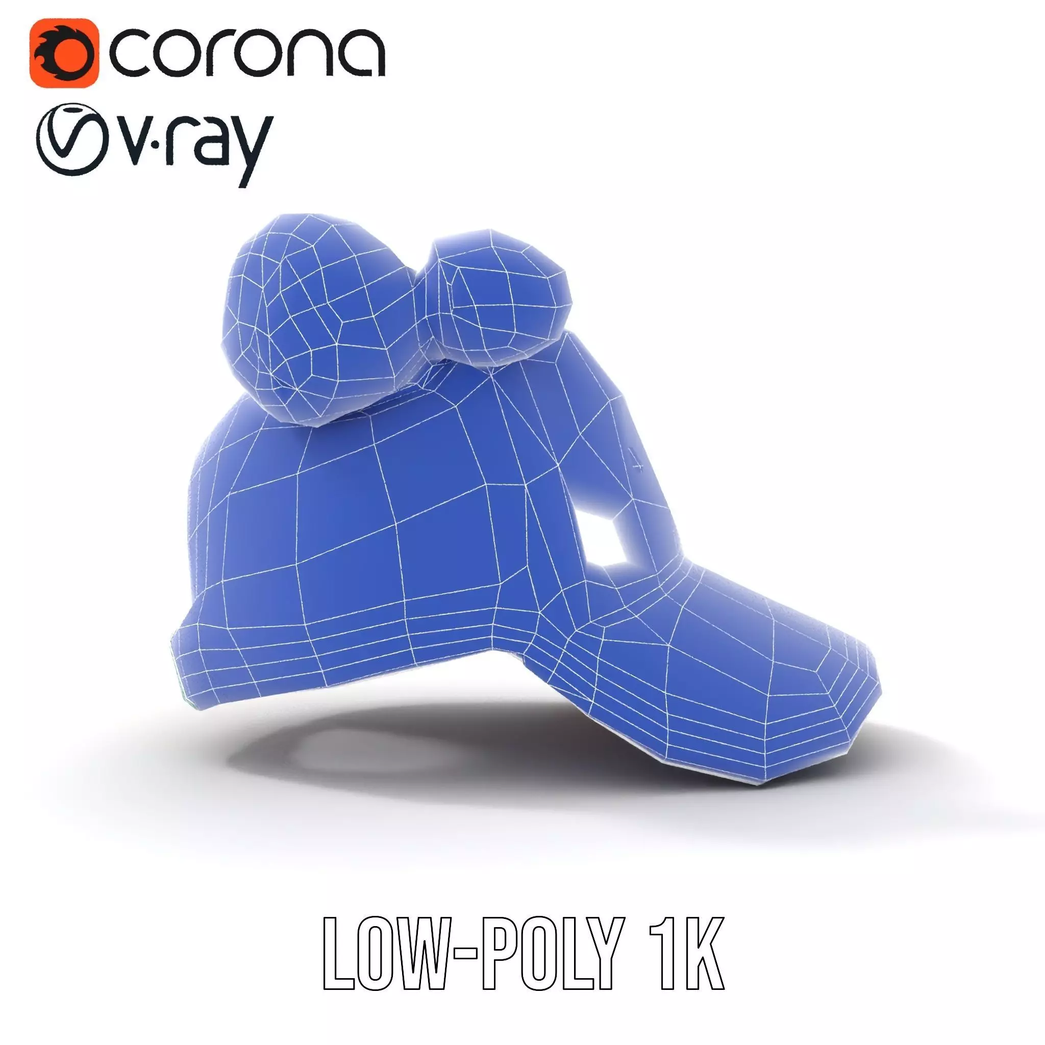 Patchwork Cap model pack Low-poly 3D model_14