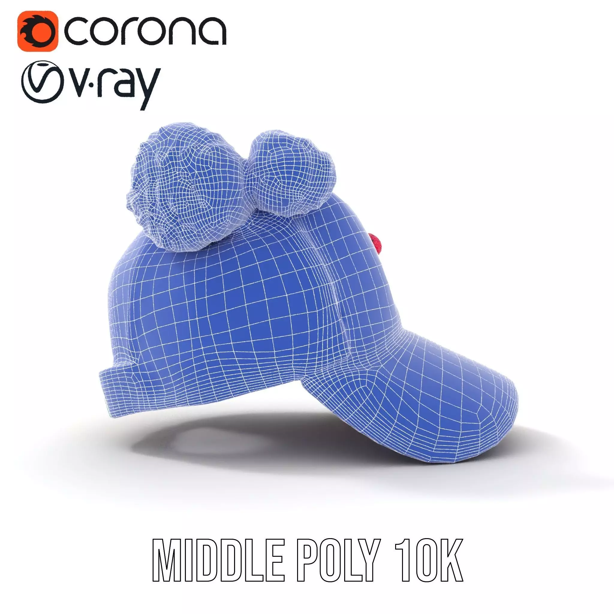 Patchwork Cap model pack Low-poly 3D model_23