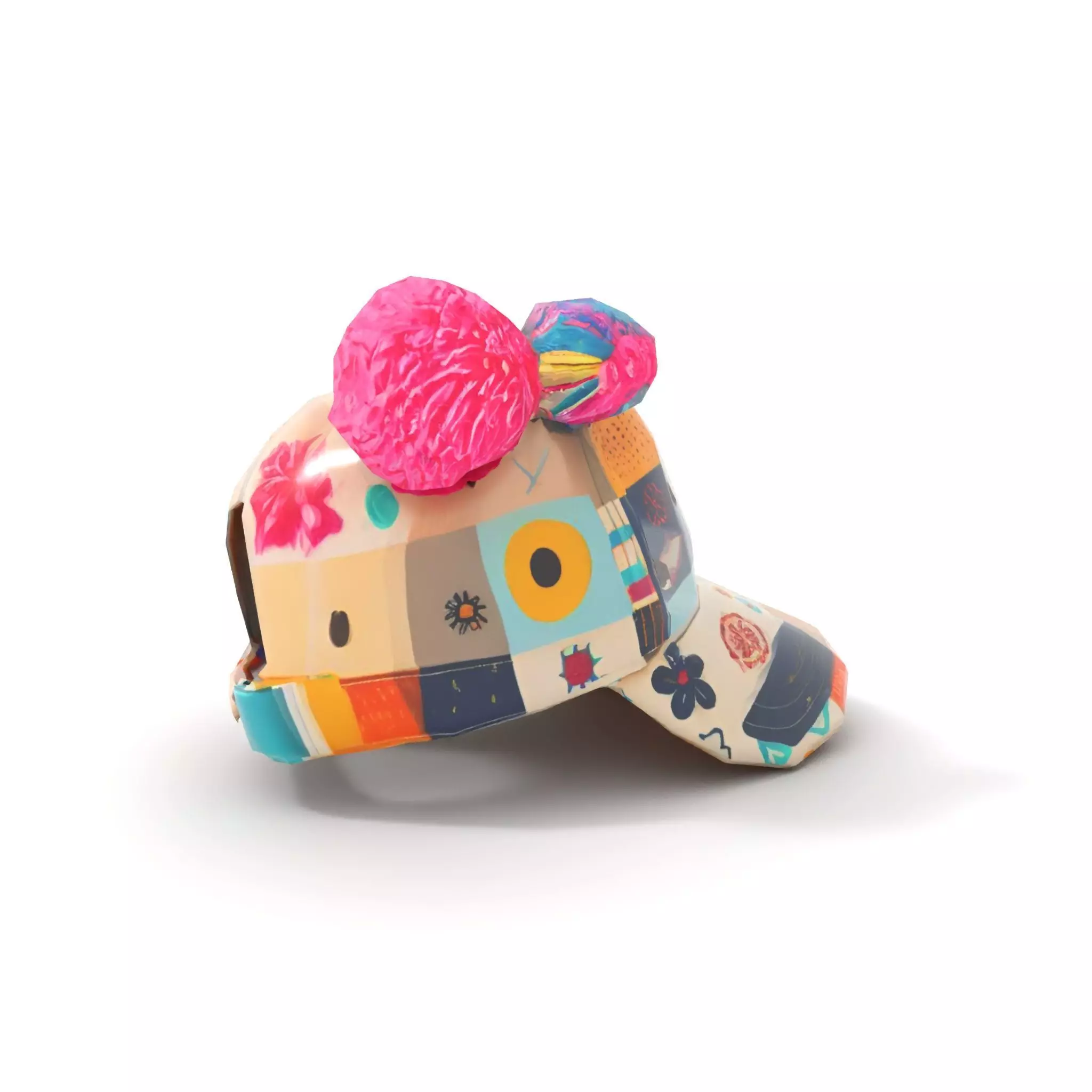 Patchwork Cap model pack Low-poly 3D model_19