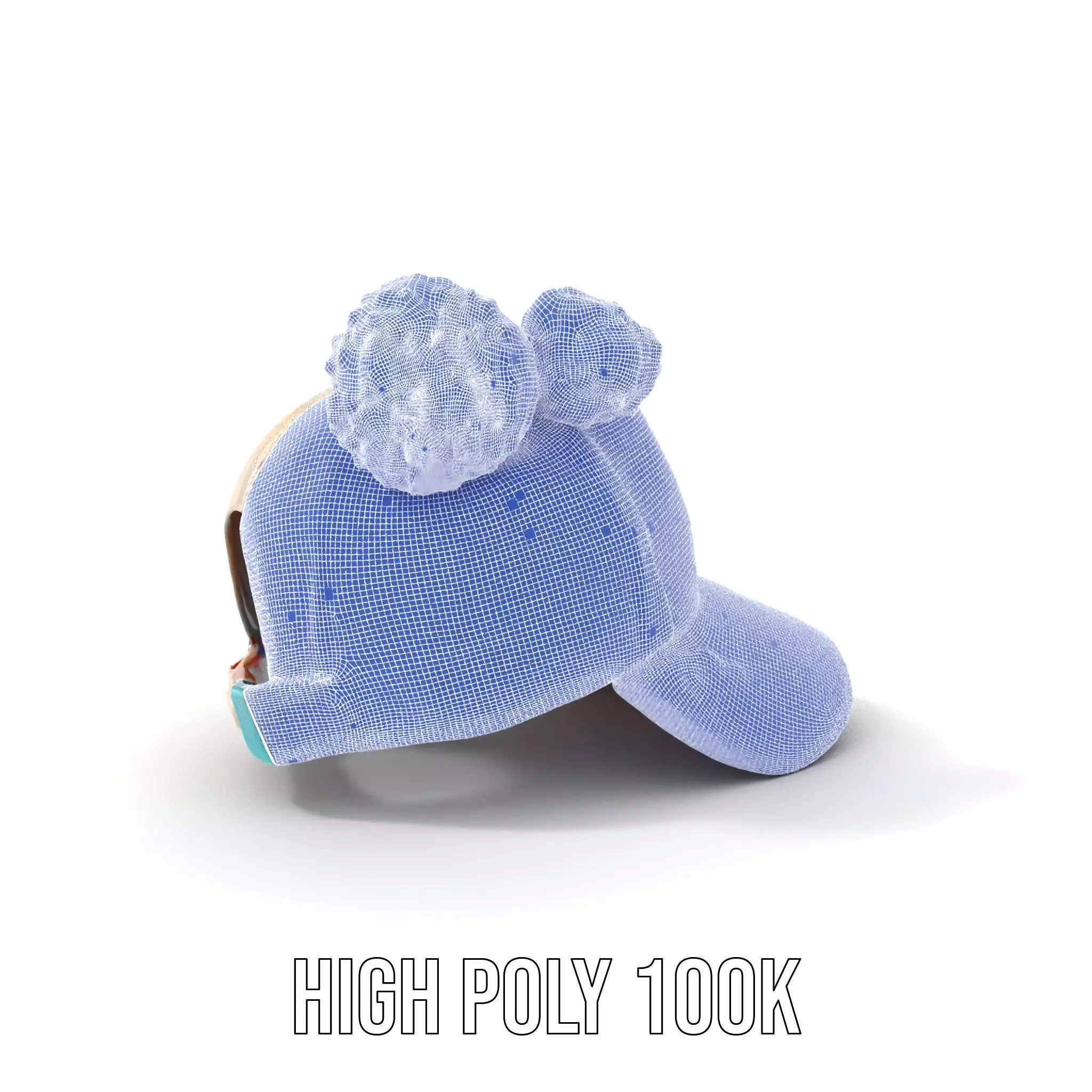 Patchwork Cap model pack Low-poly 3D model_4