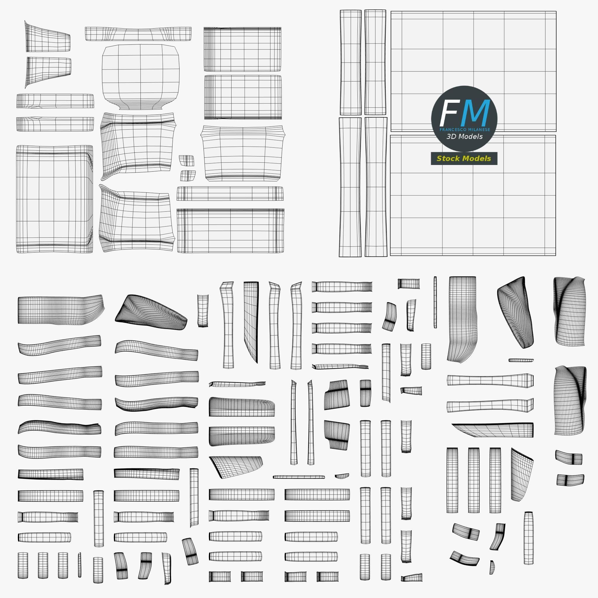 Armchair 6 3D model_11