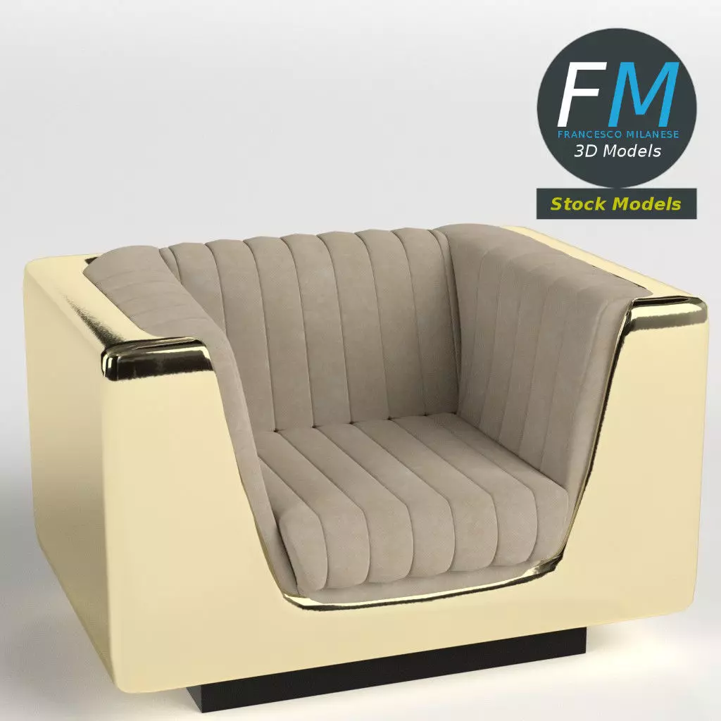 Armchair 6 3D model_0