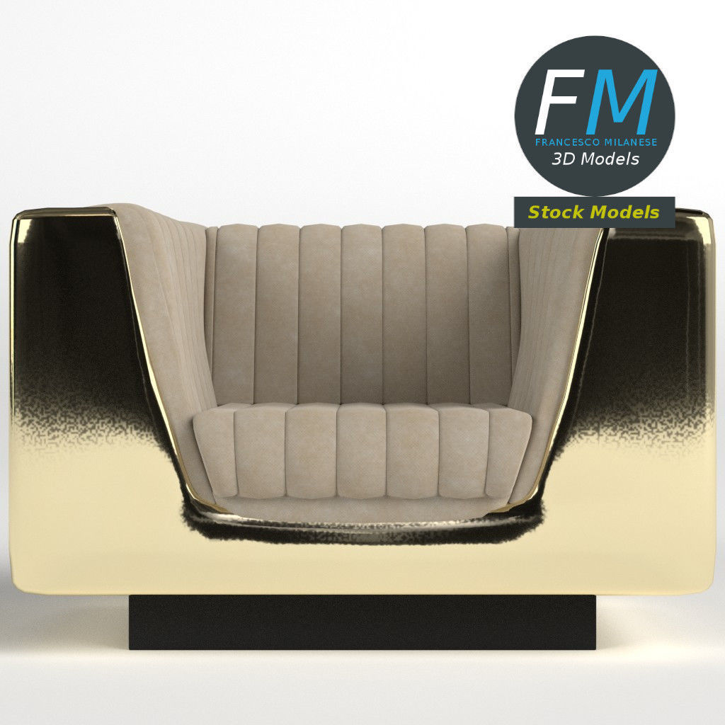 Armchair 6 3D model_3