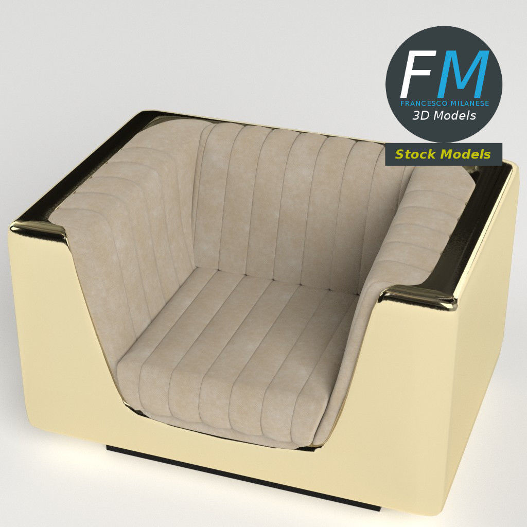 Armchair 6 3D model_2