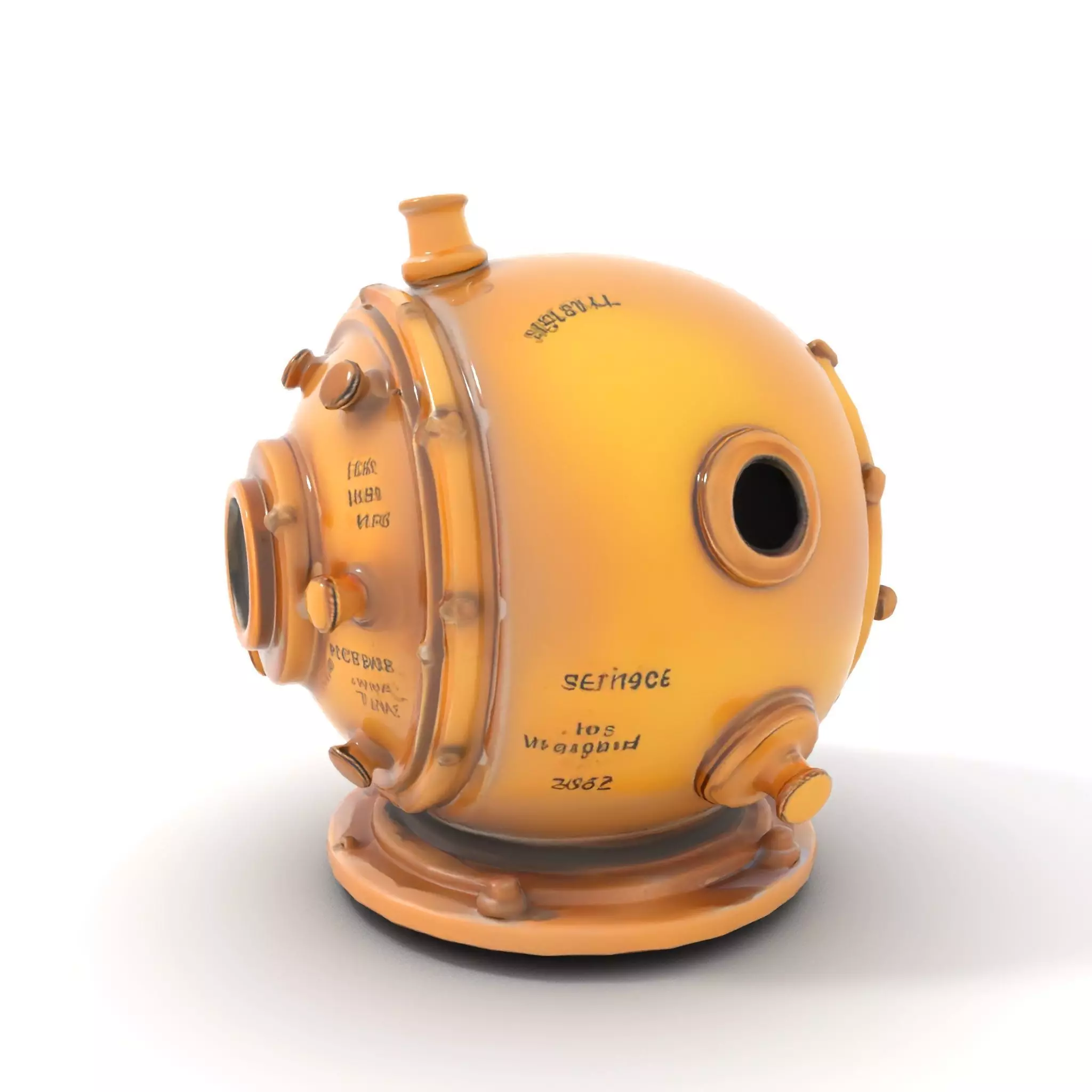 Bronze Diver Helmet model pack Low-poly 3D model_5