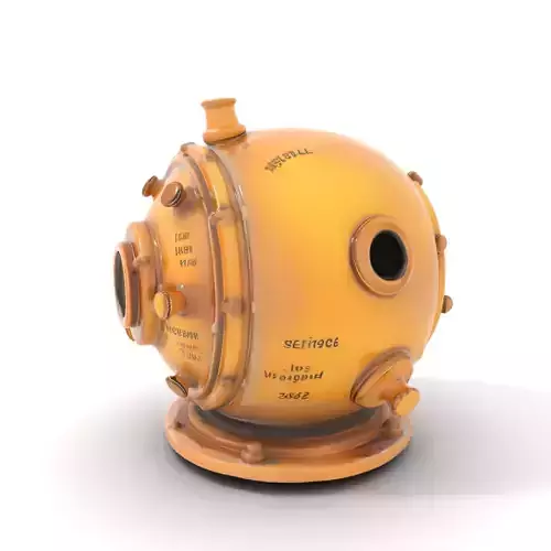 Bronze Diver Helmet model pack Low-poly 3D model