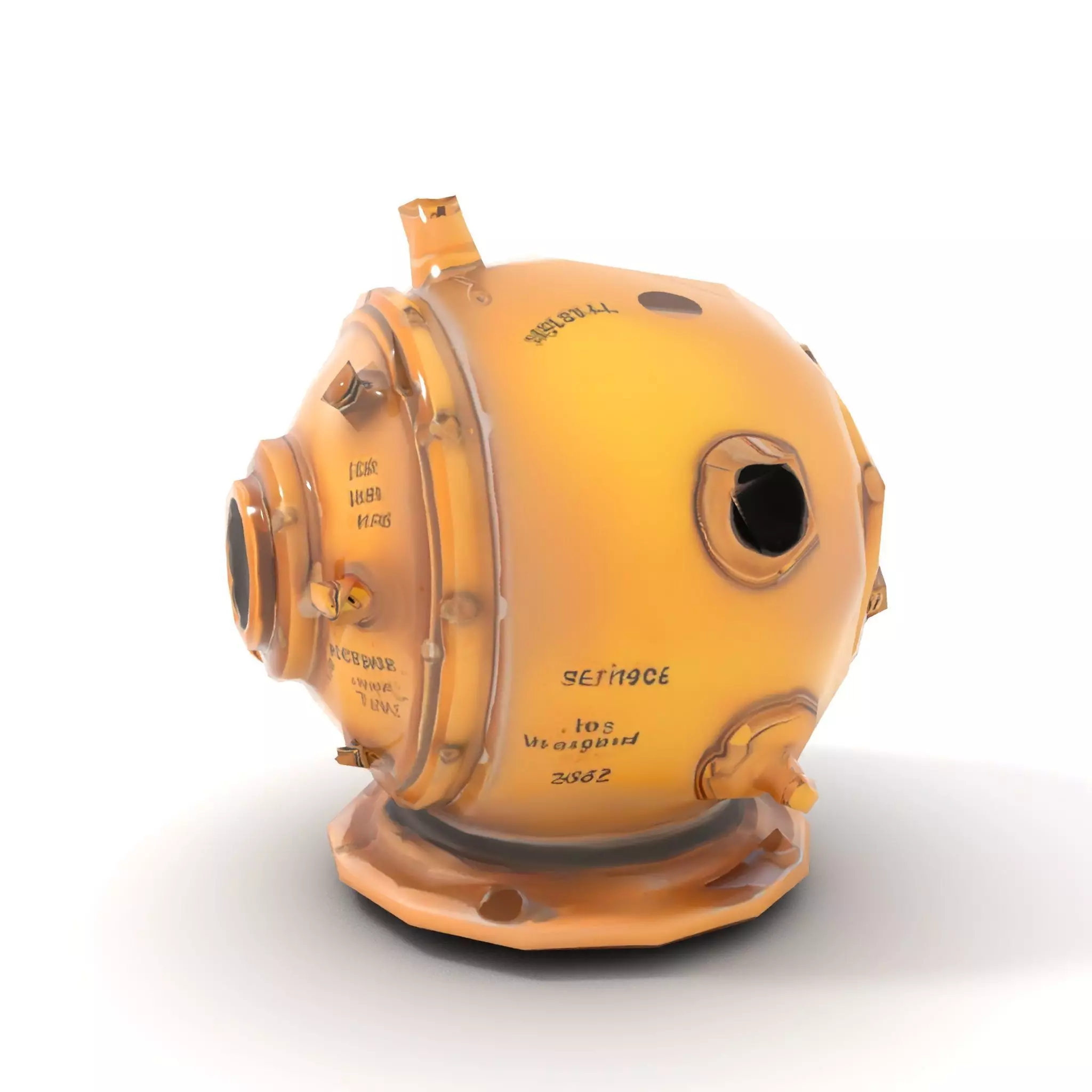 Bronze Diver Helmet model pack Low-poly 3D model_17