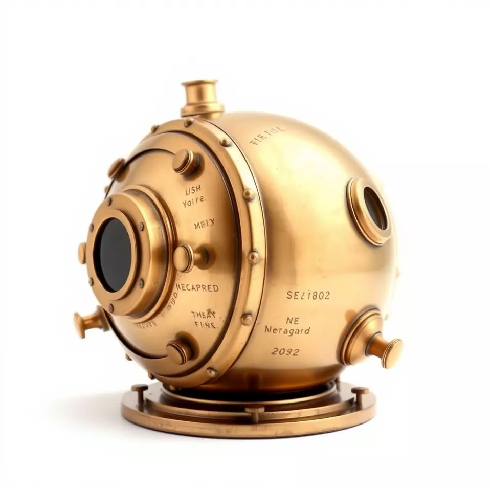 Bronze Diver Helmet model pack Low-poly 3D model_2