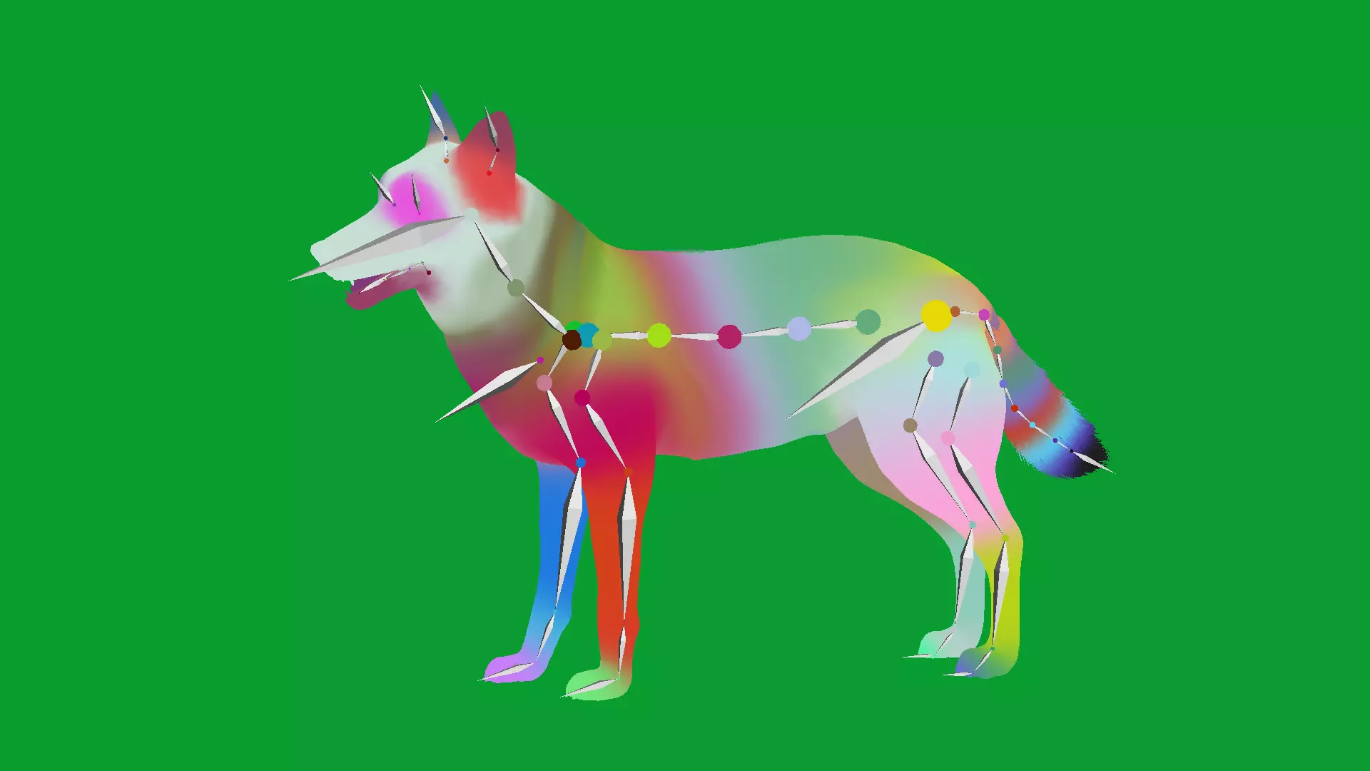 Eurasian Grey Wolf Low-poly 3D model_10