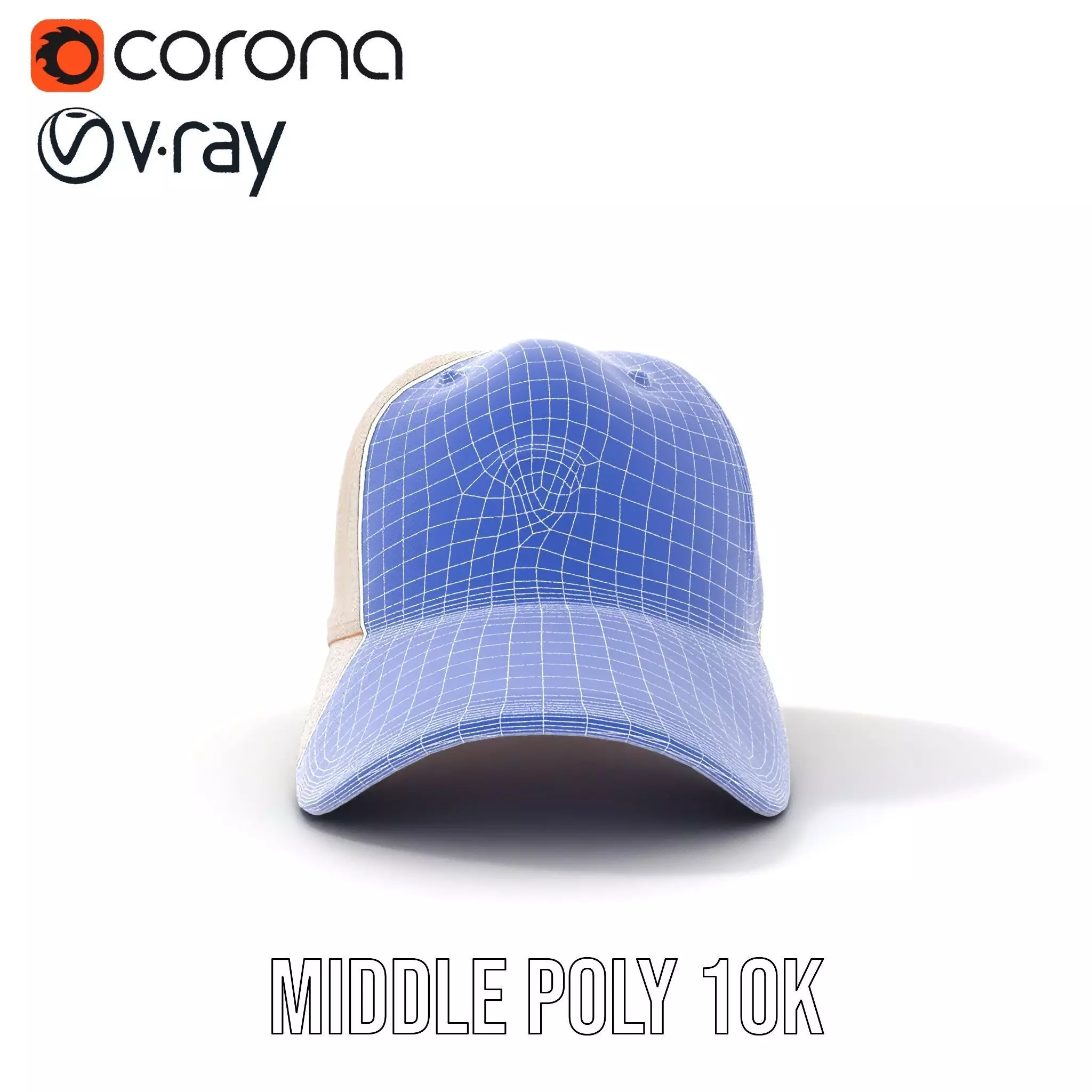 Stylish Beige Cap model pack Low-poly 3D model_21