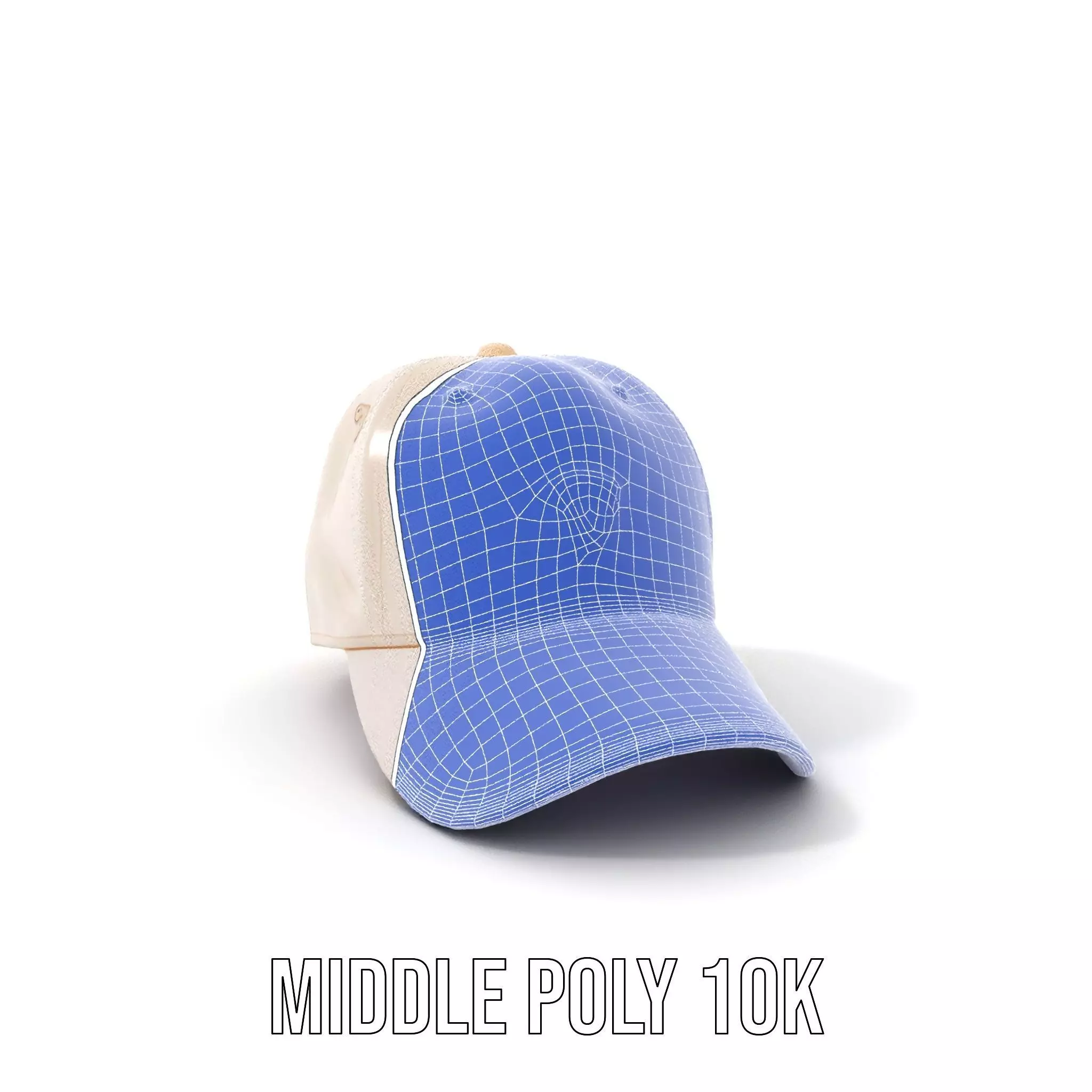 Stylish Beige Cap model pack Low-poly 3D model_11