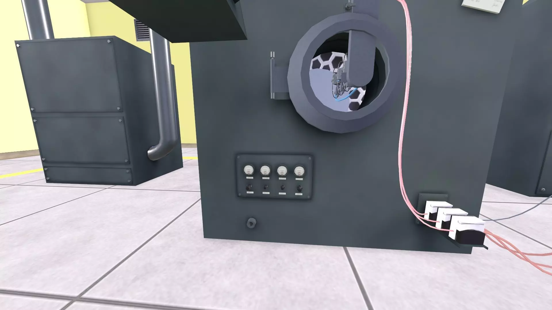 Pharma Tablet Coating Machine Low-poly 3D model_6