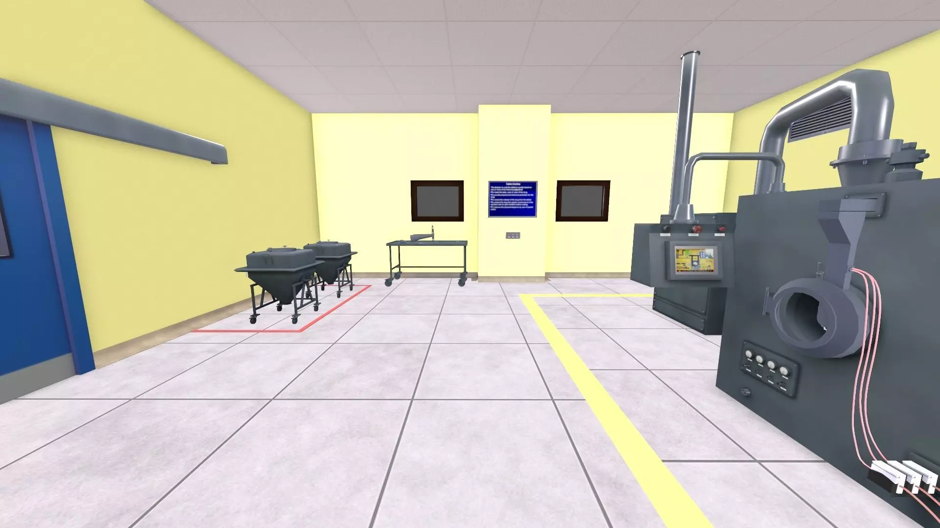 Pharma Tablet Coating Machine Low-poly 3D model_14