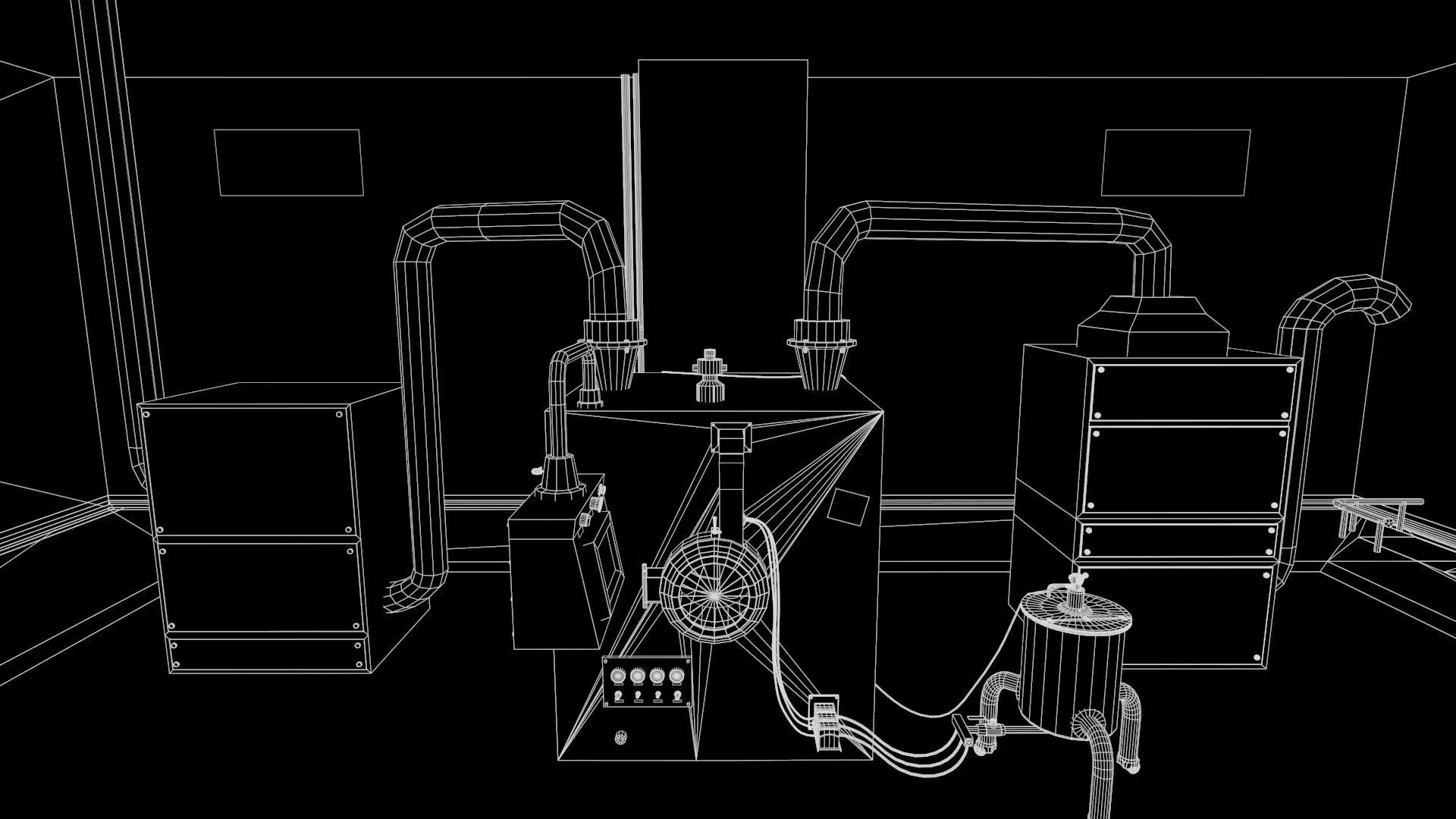 Pharma Tablet Coating Machine Low-poly 3D model_18