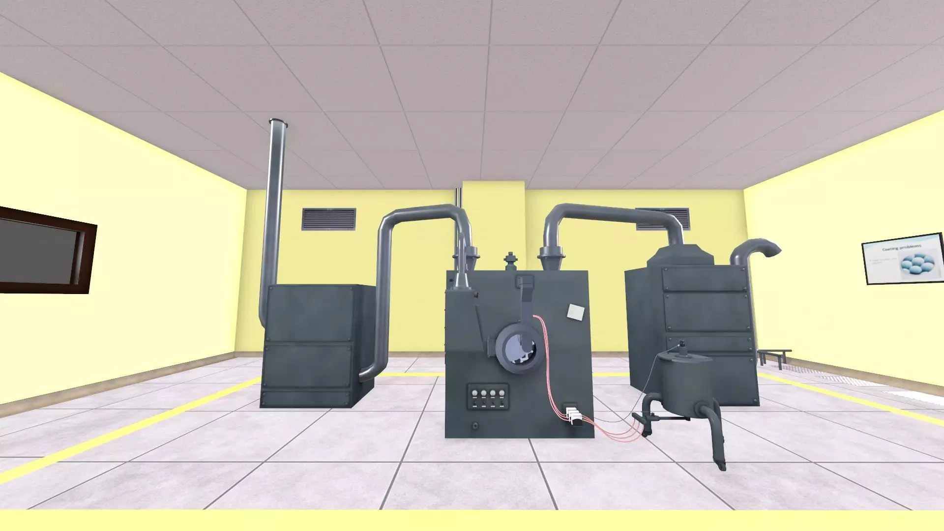 Pharma Tablet Coating Machine Low-poly 3D model_0