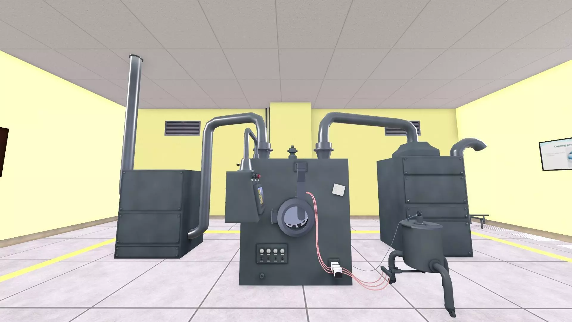 Pharma Tablet Coating Machine Low-poly 3D model_2