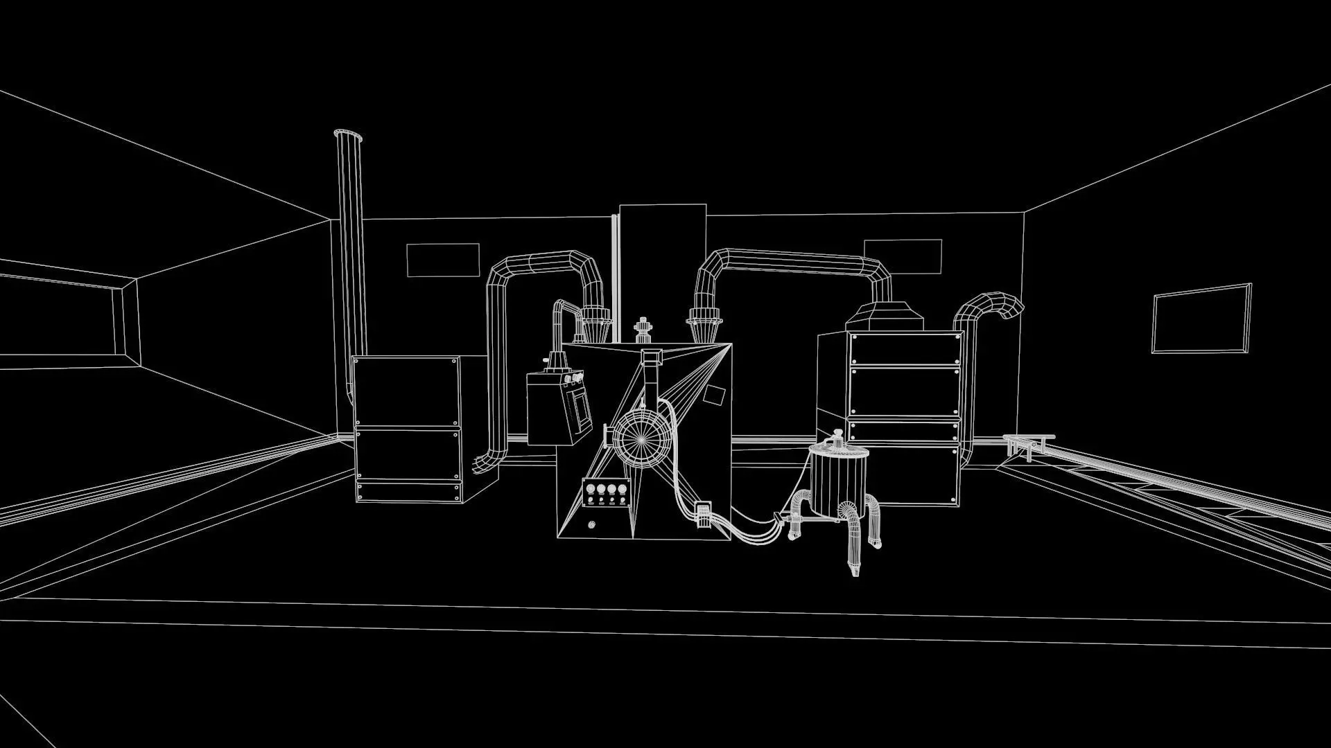 Pharma Tablet Coating Machine Low-poly 3D model_20