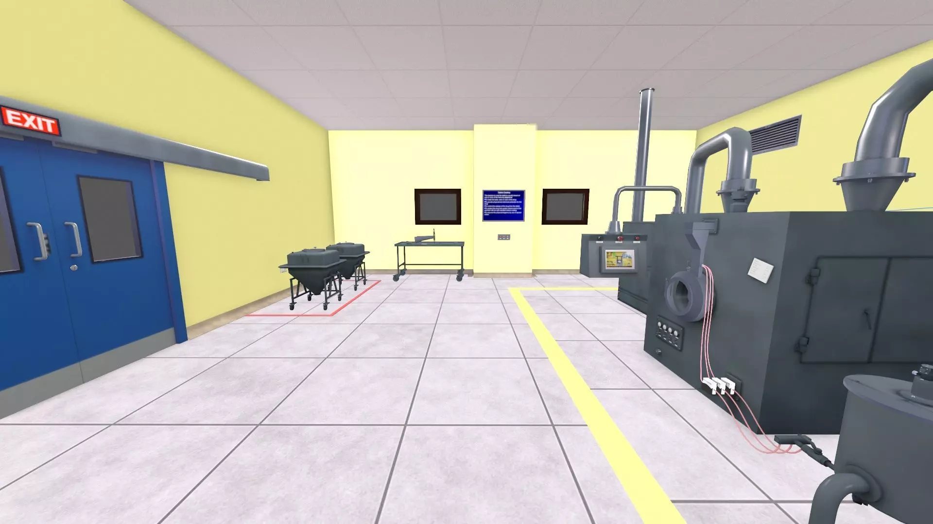 Pharma Tablet Coating Machine Low-poly 3D model_13