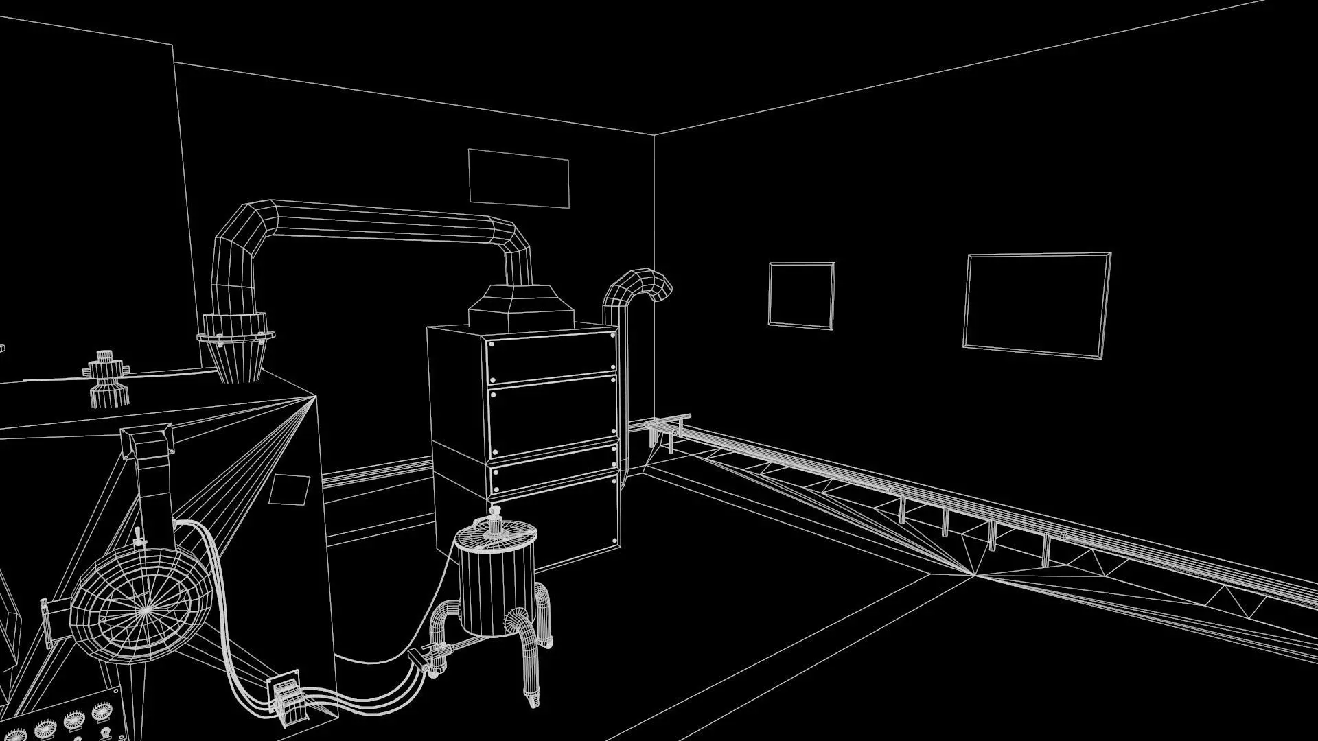 Pharma Tablet Coating Machine Low-poly 3D model_19