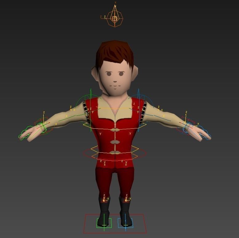 Medieval character trader 3 Low-poly 3D model_15