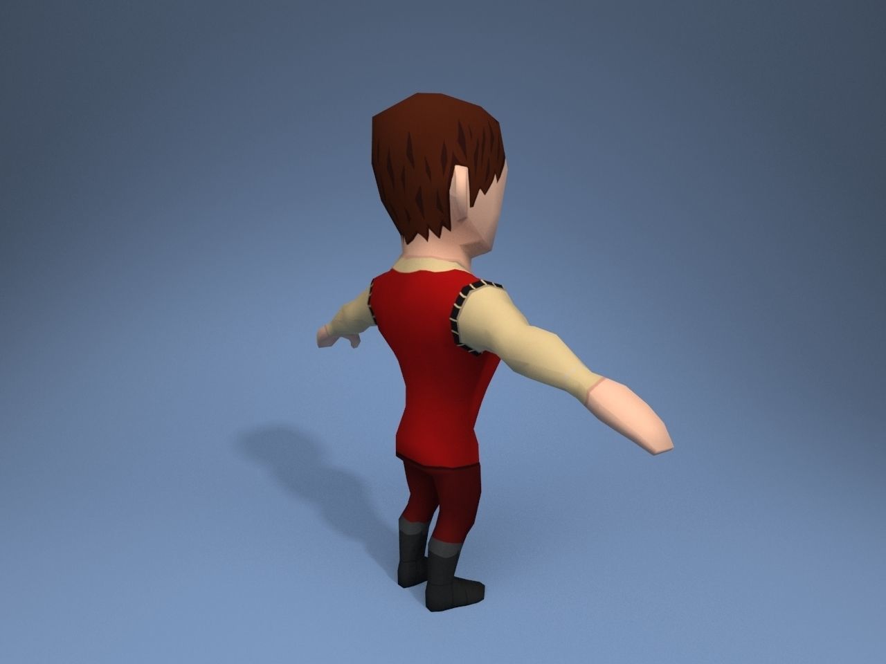 Medieval character trader 3 Low-poly 3D model_6