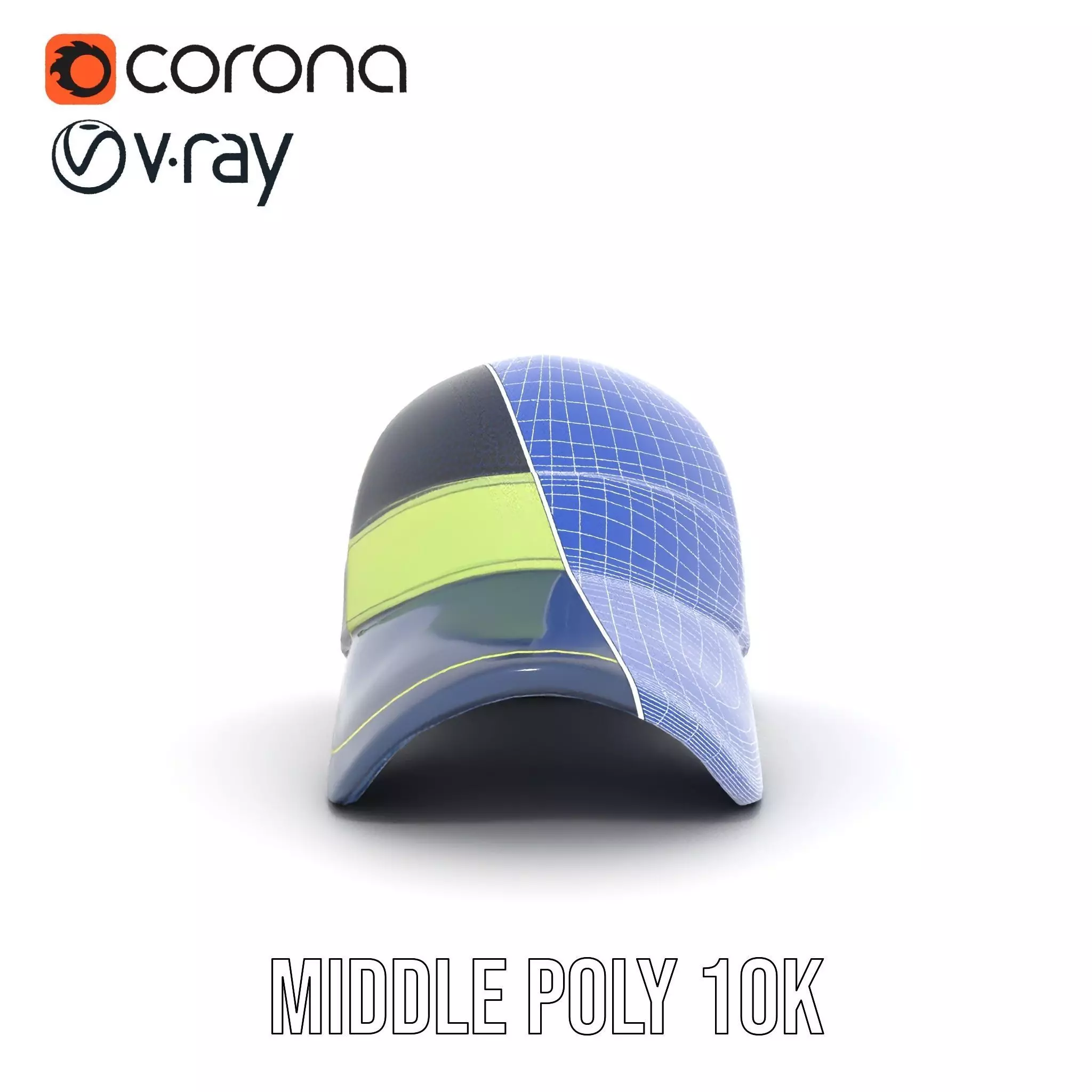 Navy Green Trucker Cap model pack Low-poly 3D model_30