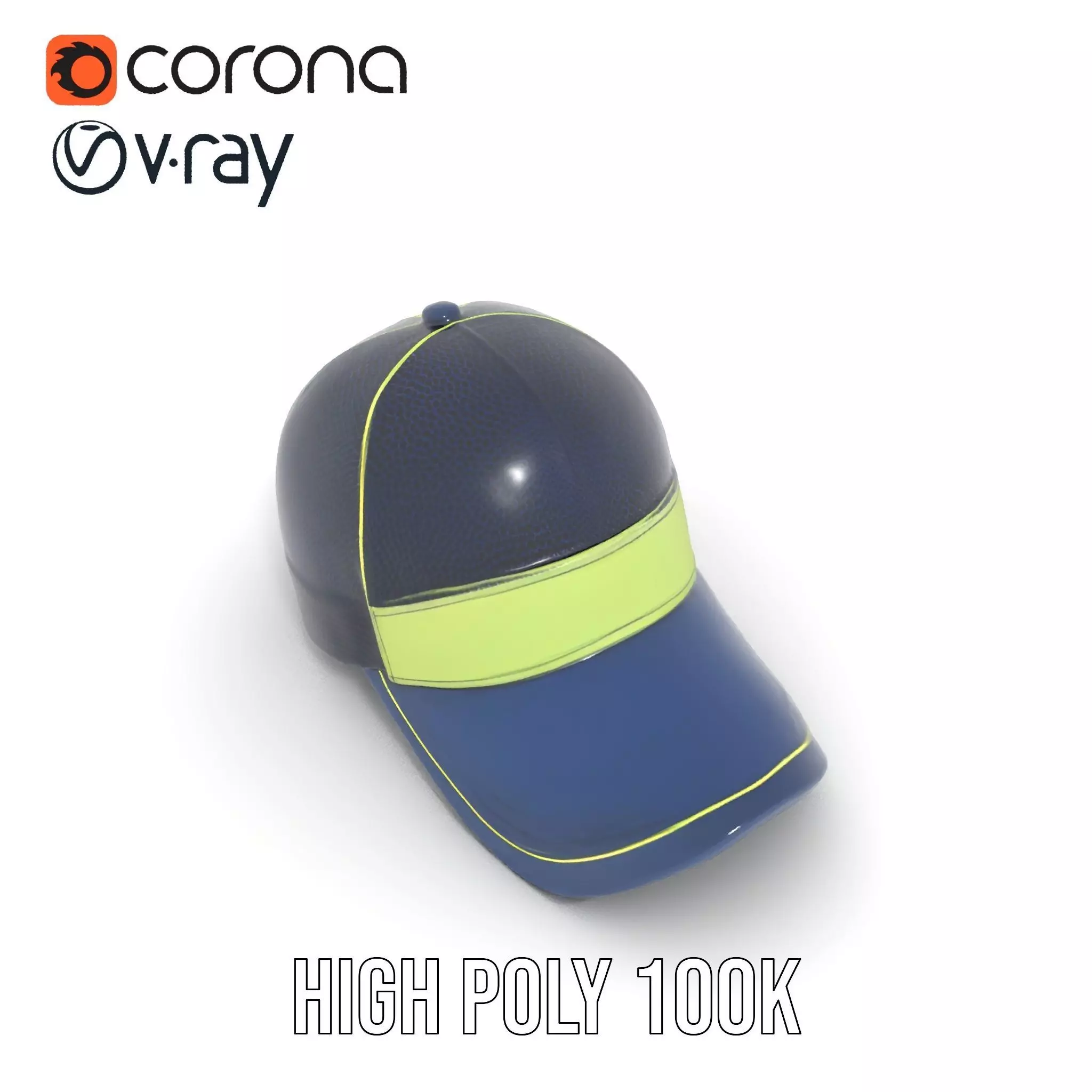 Navy Green Trucker Cap model pack Low-poly 3D model_26