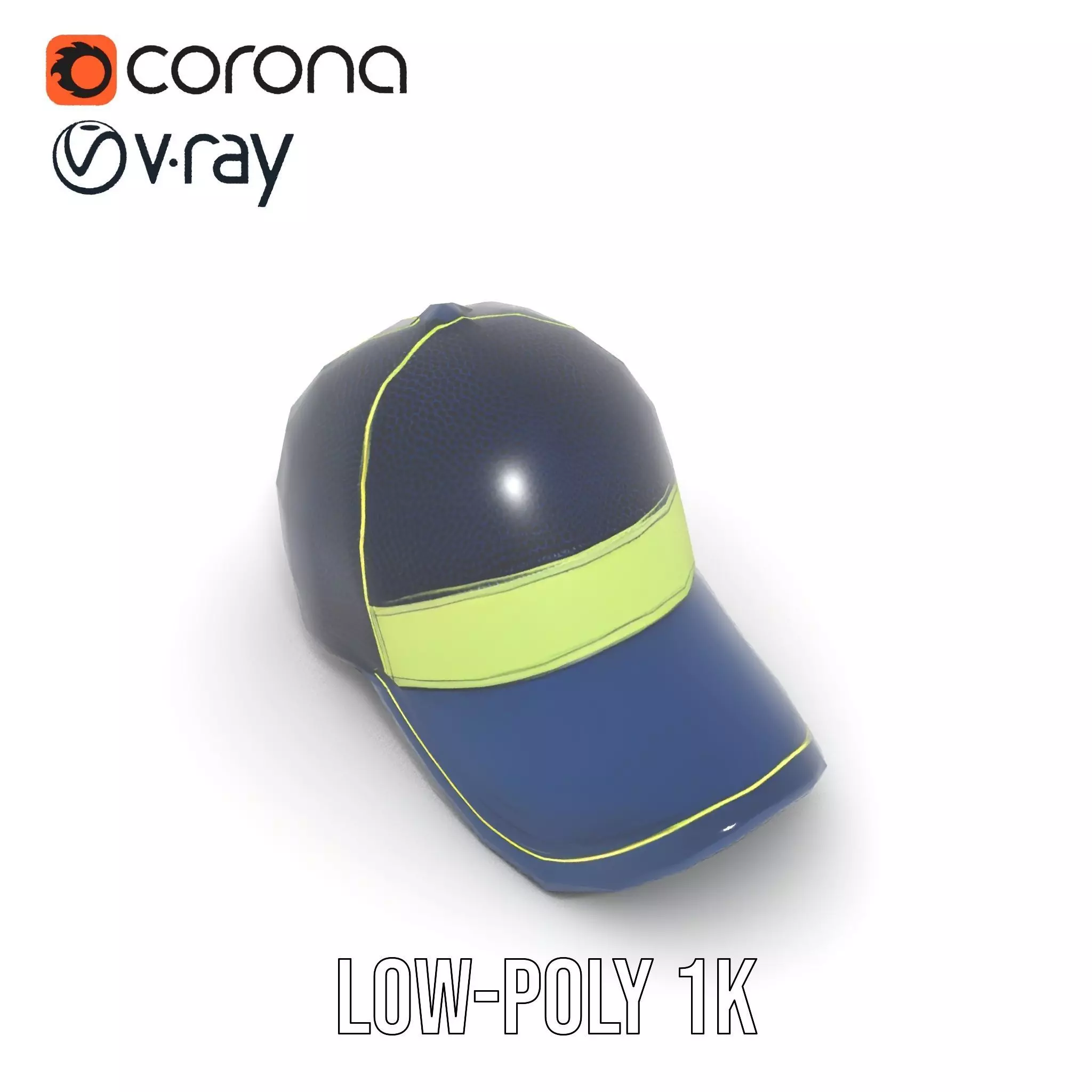 Navy Green Trucker Cap model pack Low-poly 3D model_19