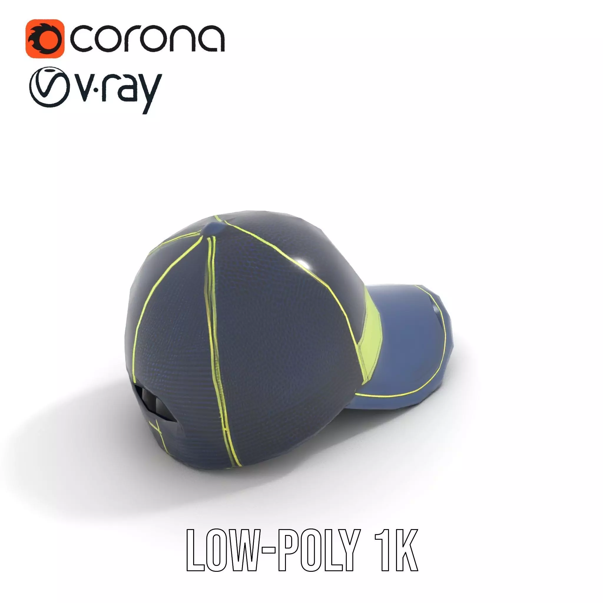 Navy Green Trucker Cap model pack Low-poly 3D model_12