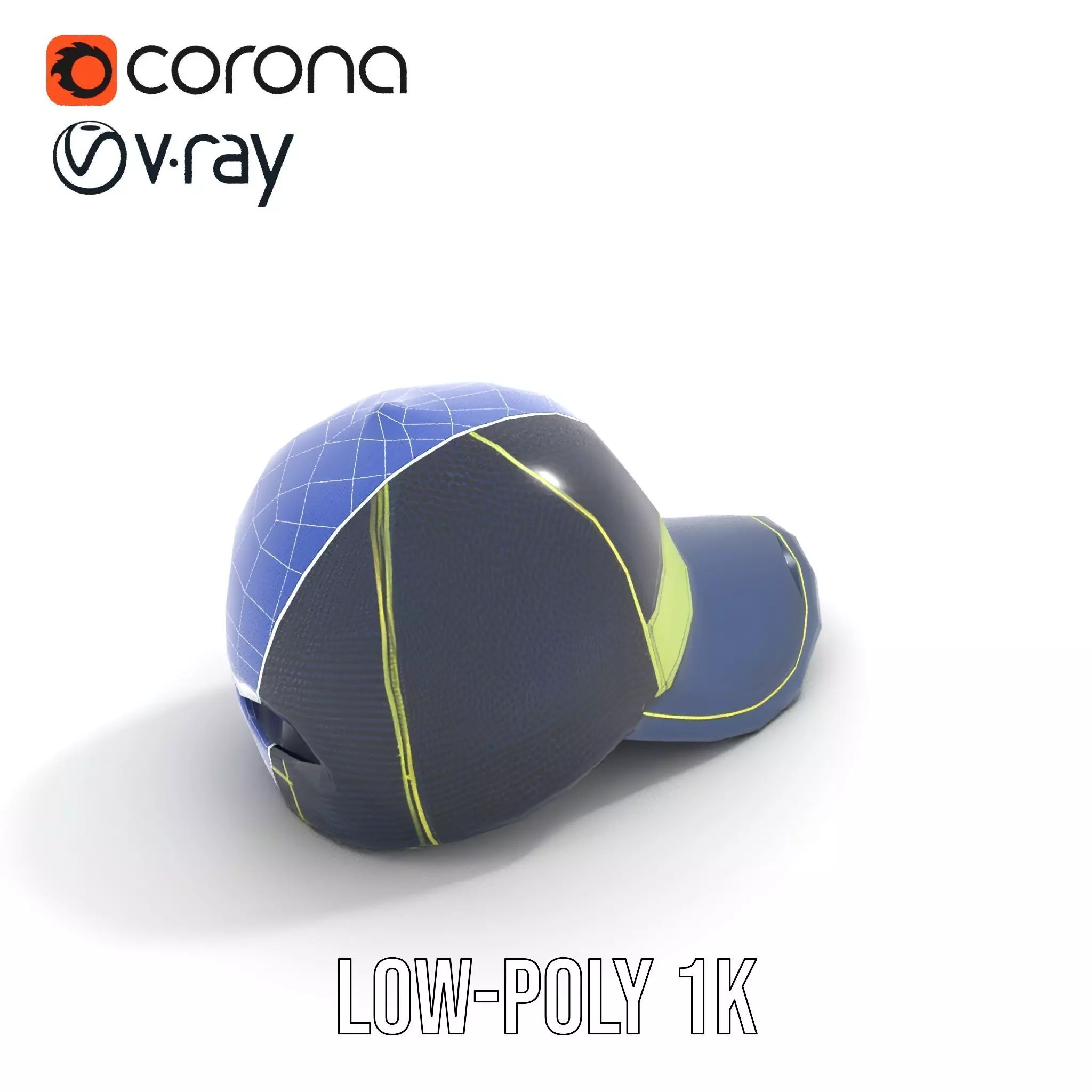 Navy Green Trucker Cap model pack Low-poly 3D model_25