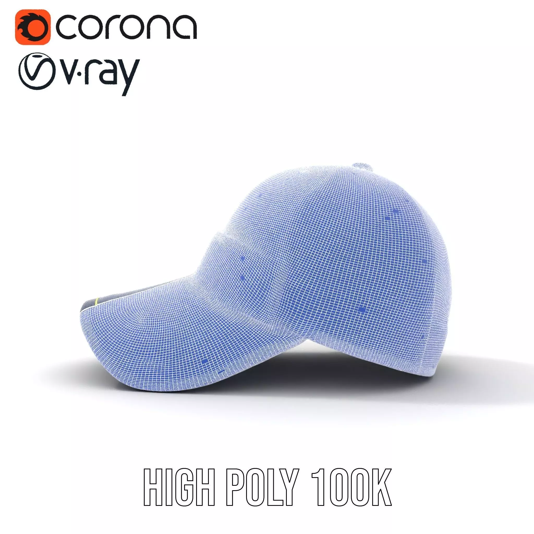 Navy Green Trucker Cap model pack Low-poly 3D model_15