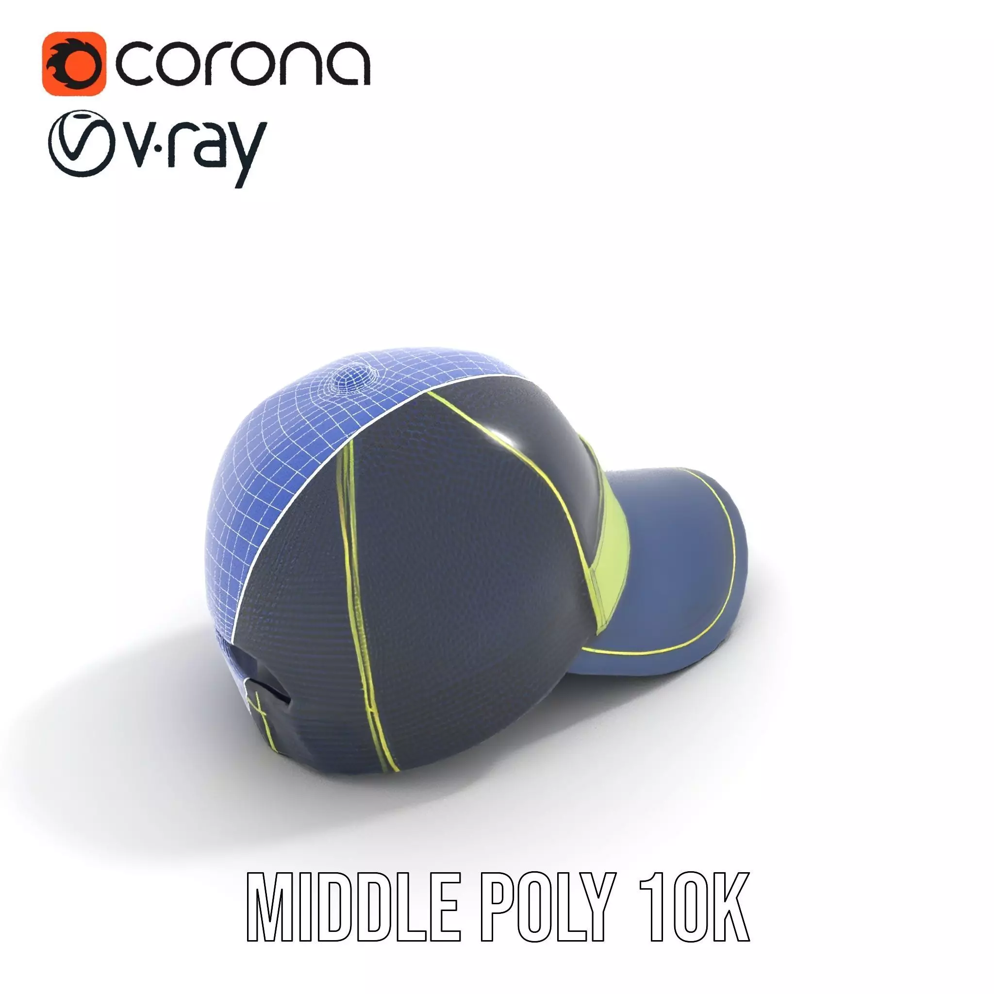 Navy Green Trucker Cap model pack Low-poly 3D model_27