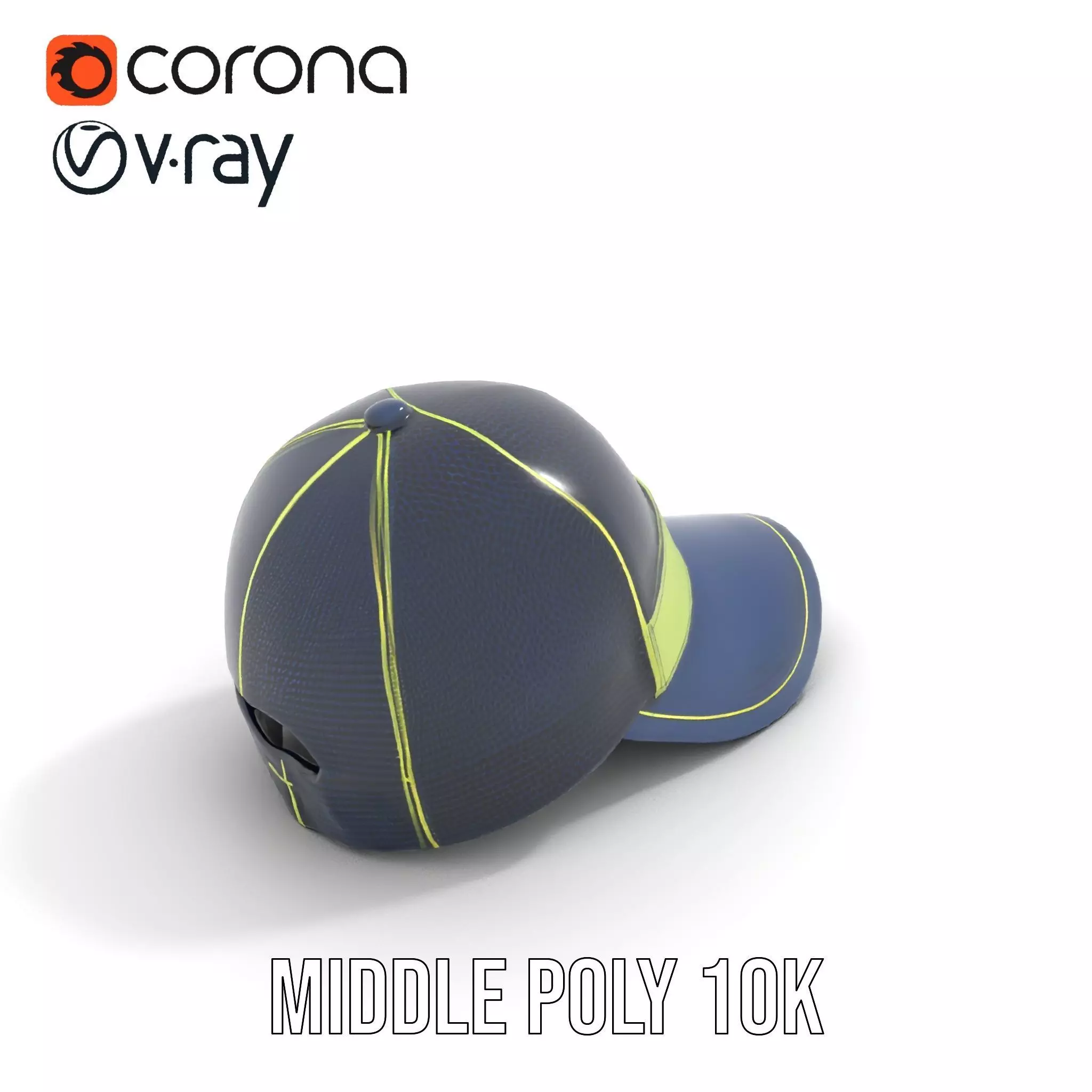 Navy Green Trucker Cap model pack Low-poly 3D model_5