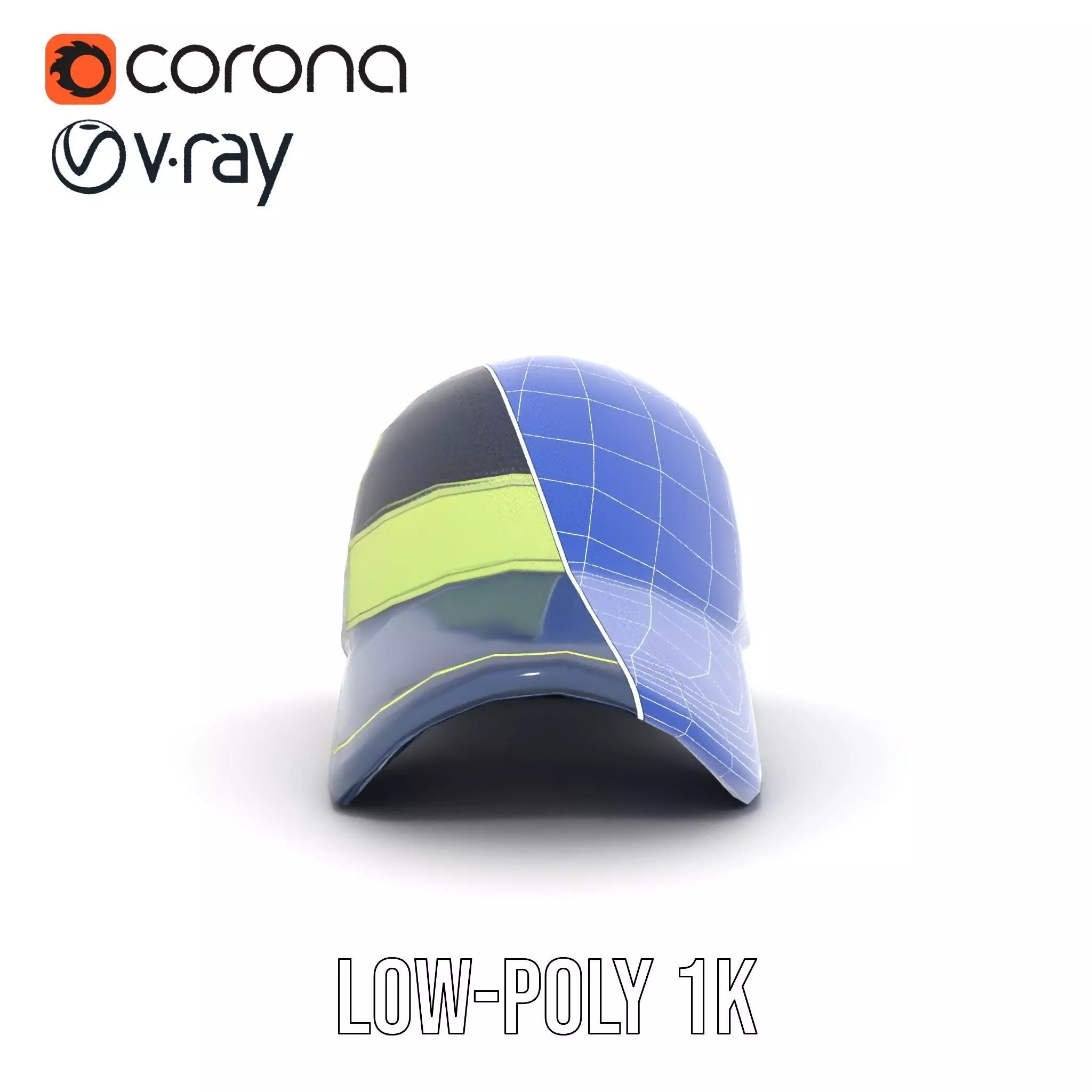 Navy Green Trucker Cap model pack Low-poly 3D model_22