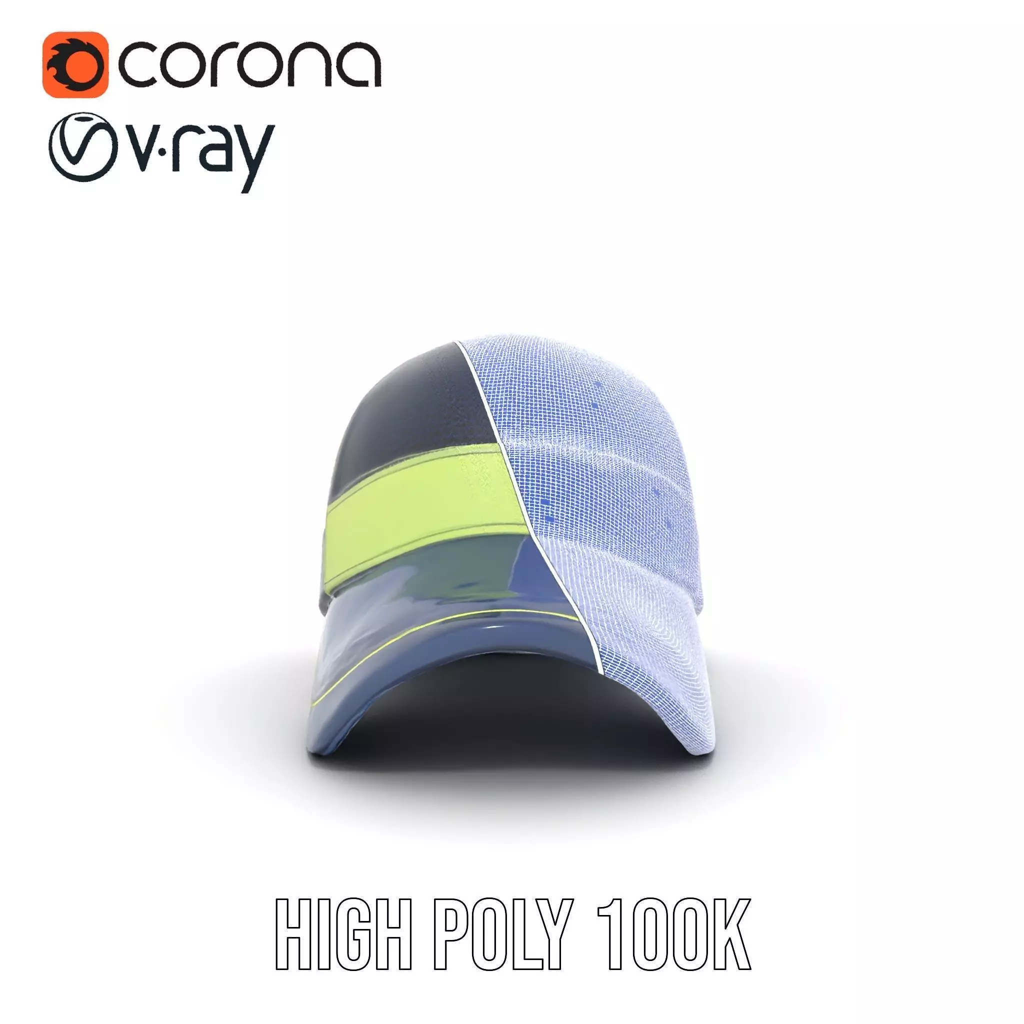 Navy Green Trucker Cap model pack Low-poly 3D model_33