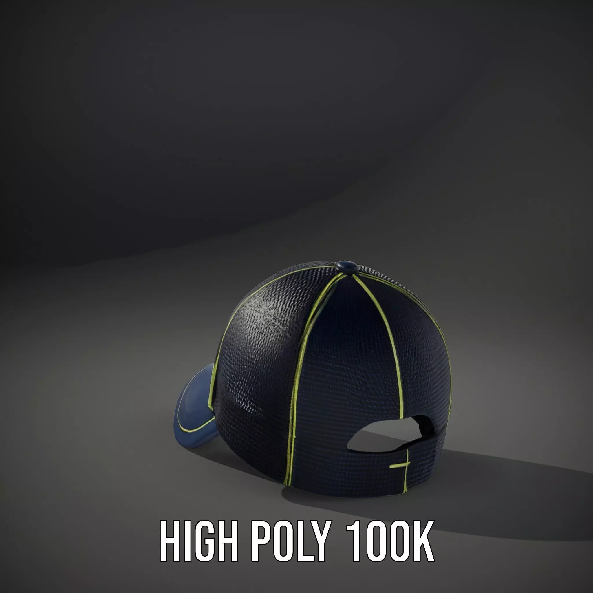 Navy Green Trucker Cap model pack Low-poly 3D model_8