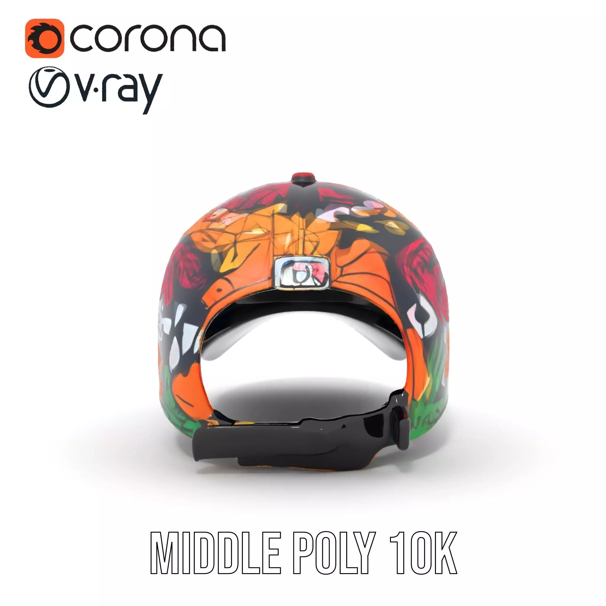 Vivid Graffiti Cap model pack Low-poly 3D model_13